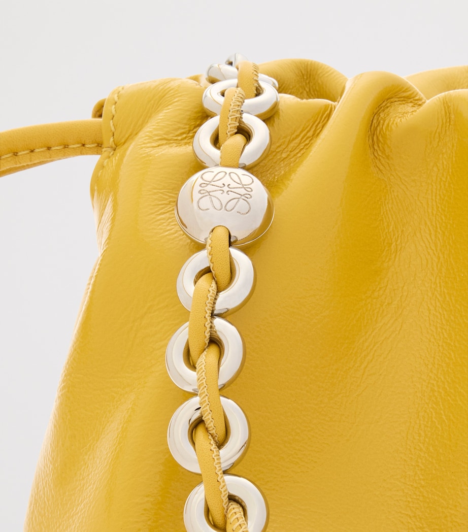 Medium Leather Flamenco Shoulder Bag YELLOW Image 9