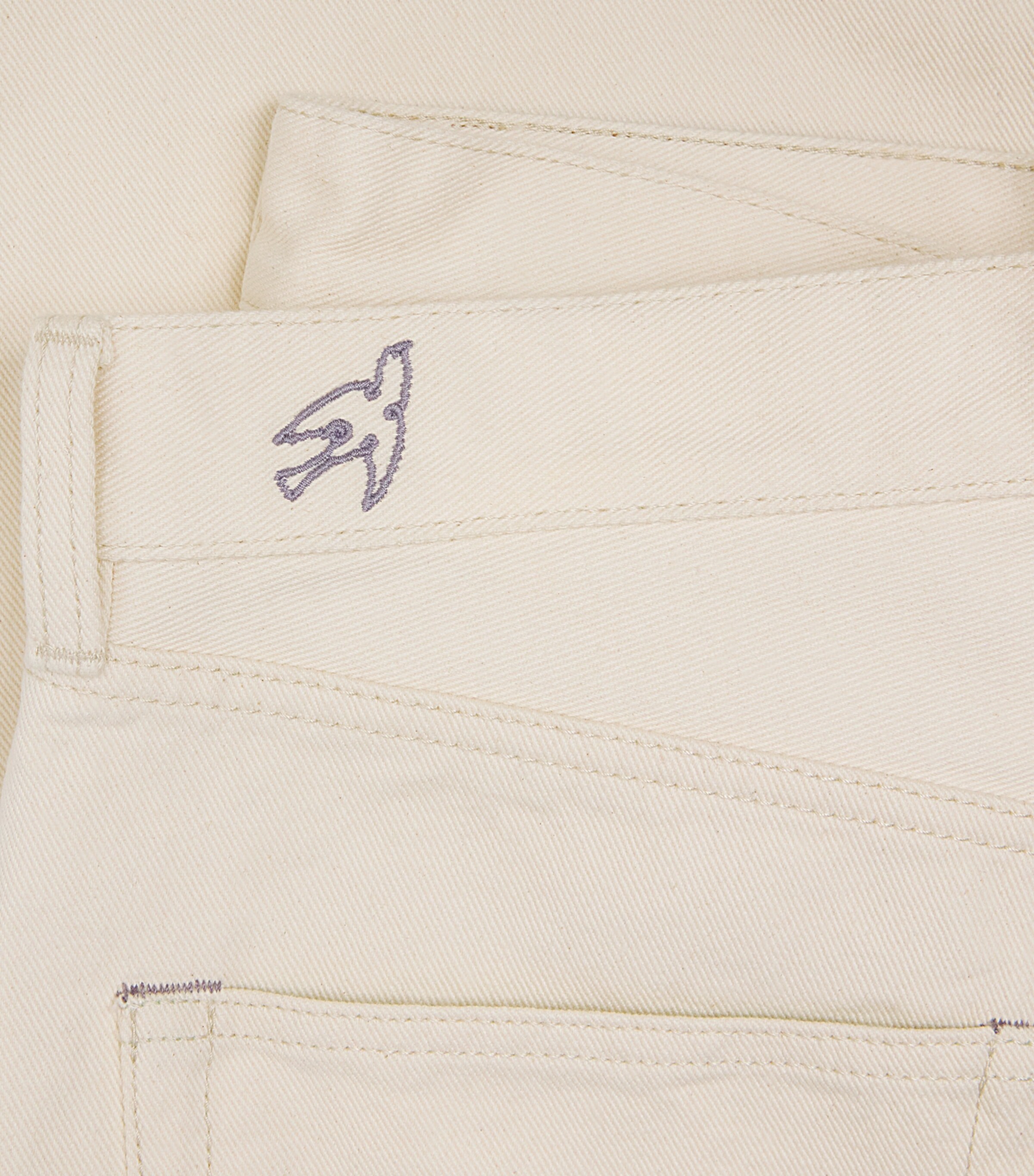 Paul Smith Mens Embroidered Wide-Leg Jeans R_wash Image 6