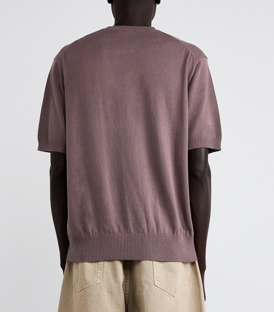 Cotton-Cashmere Knitted Alex T-Shirt D408 TRUFFLE Image 4