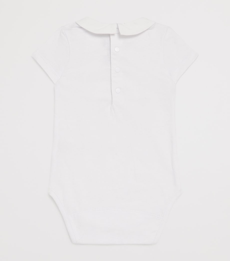 Cotton Frilled-Collar Bodysuit (3-36 Months) 1BLANC Image 2