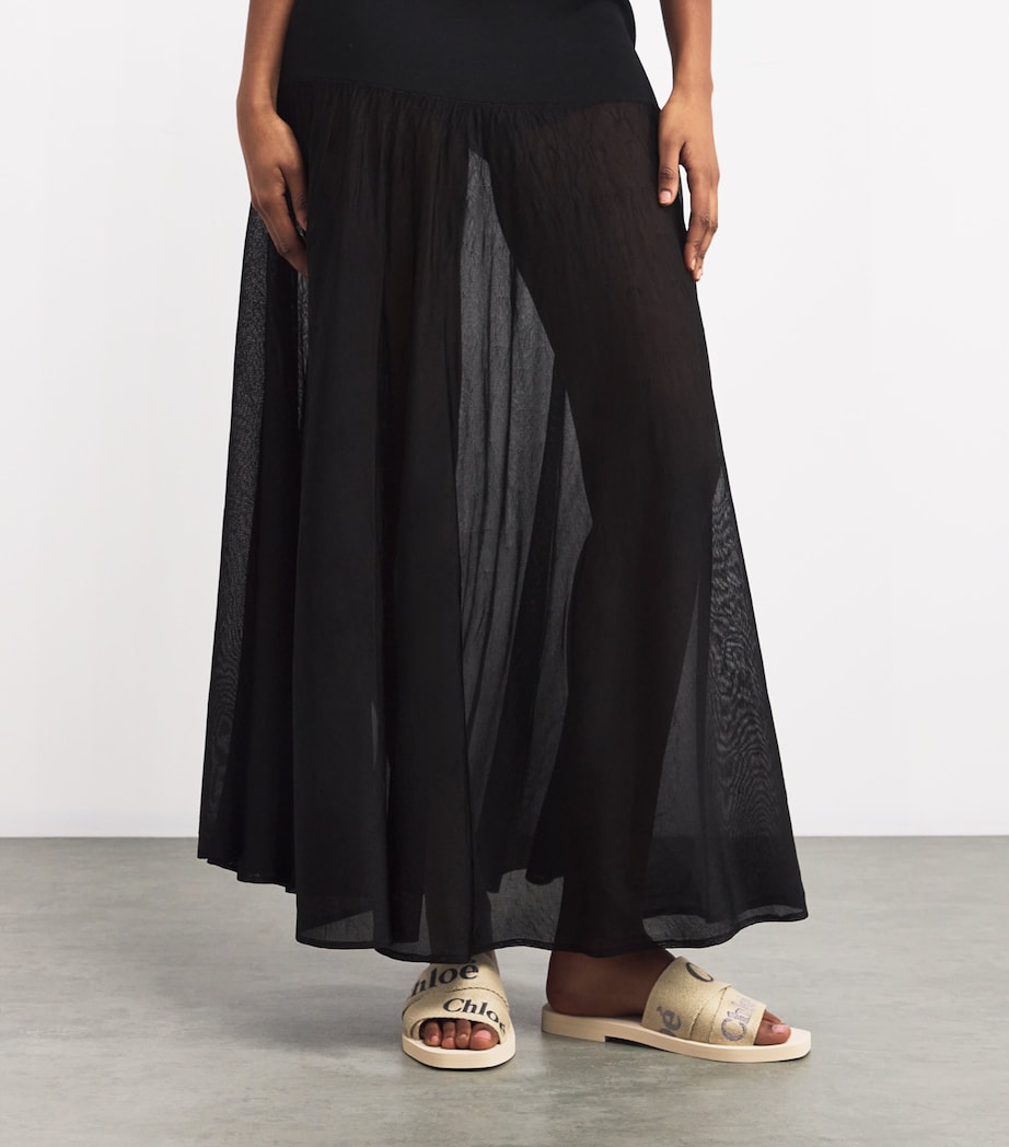 Chloé Logo Woody Slides Beige Comb Image 5