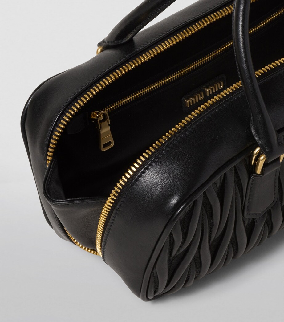 Matelassé Leather Arcadie Top-Handle Bag F0002 Image 5