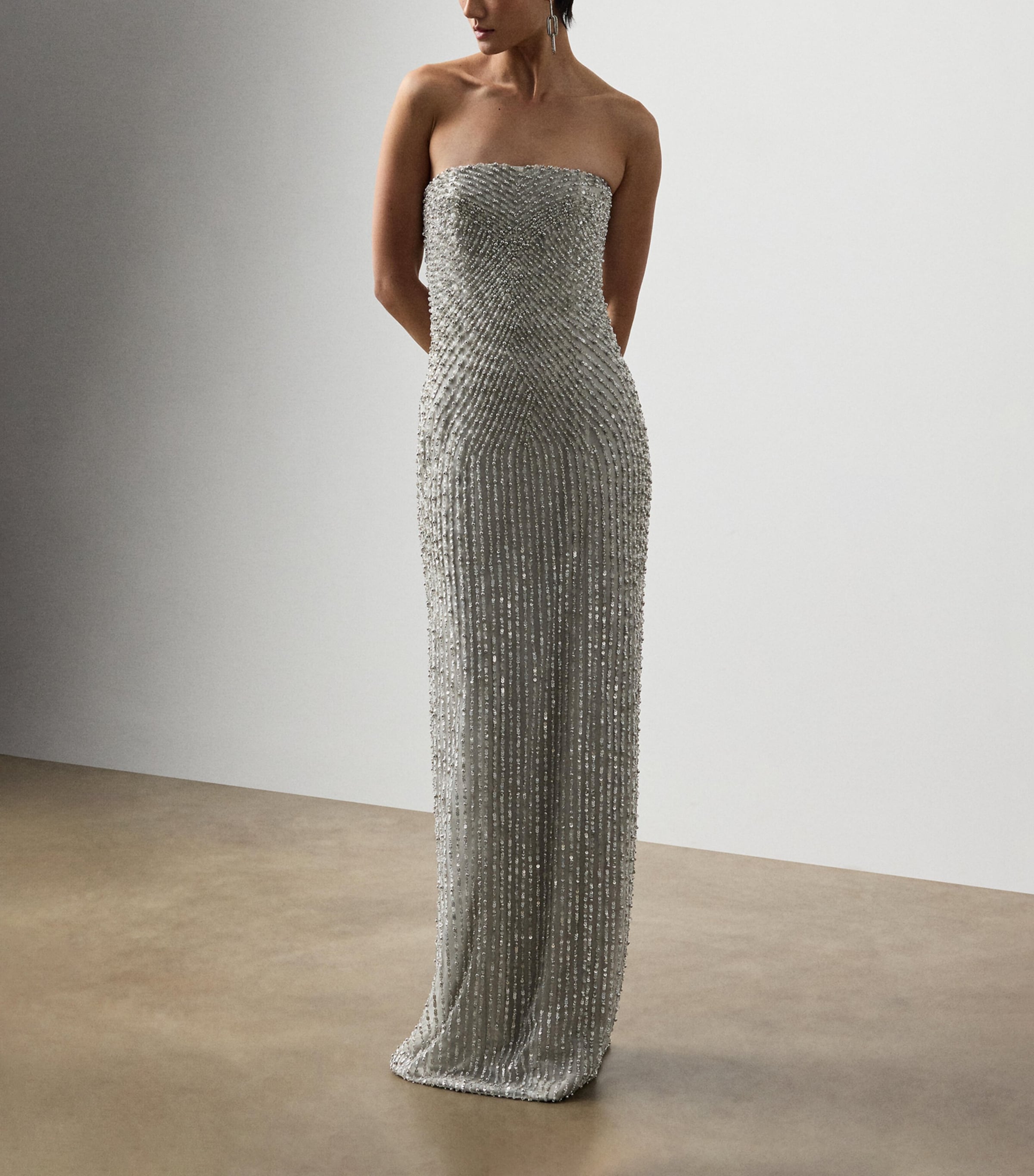 Embellished Shelly Maxi Dress SILVER-040 Image 2