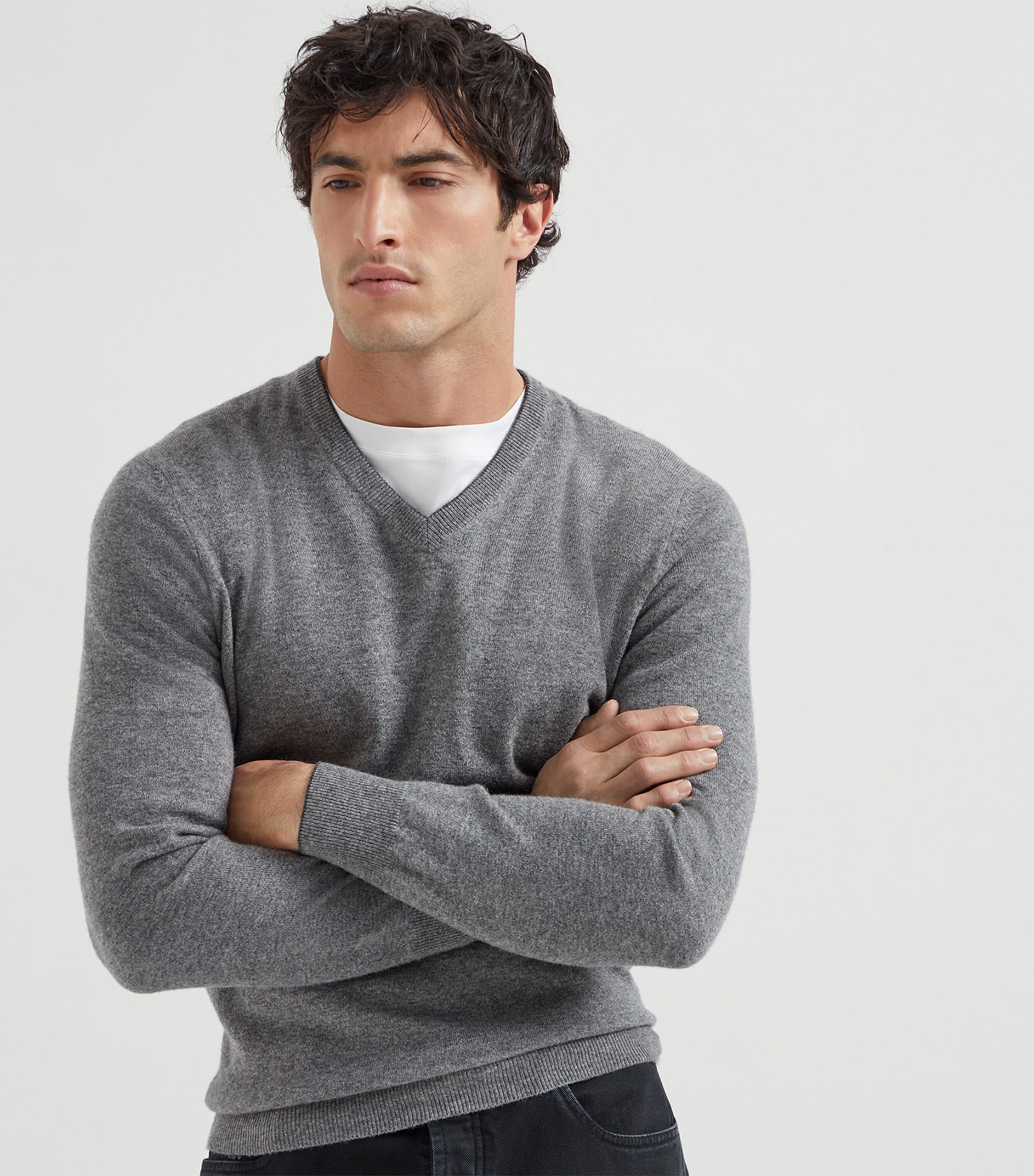 Cashmere V-Neck Sweater CG217 Image 2