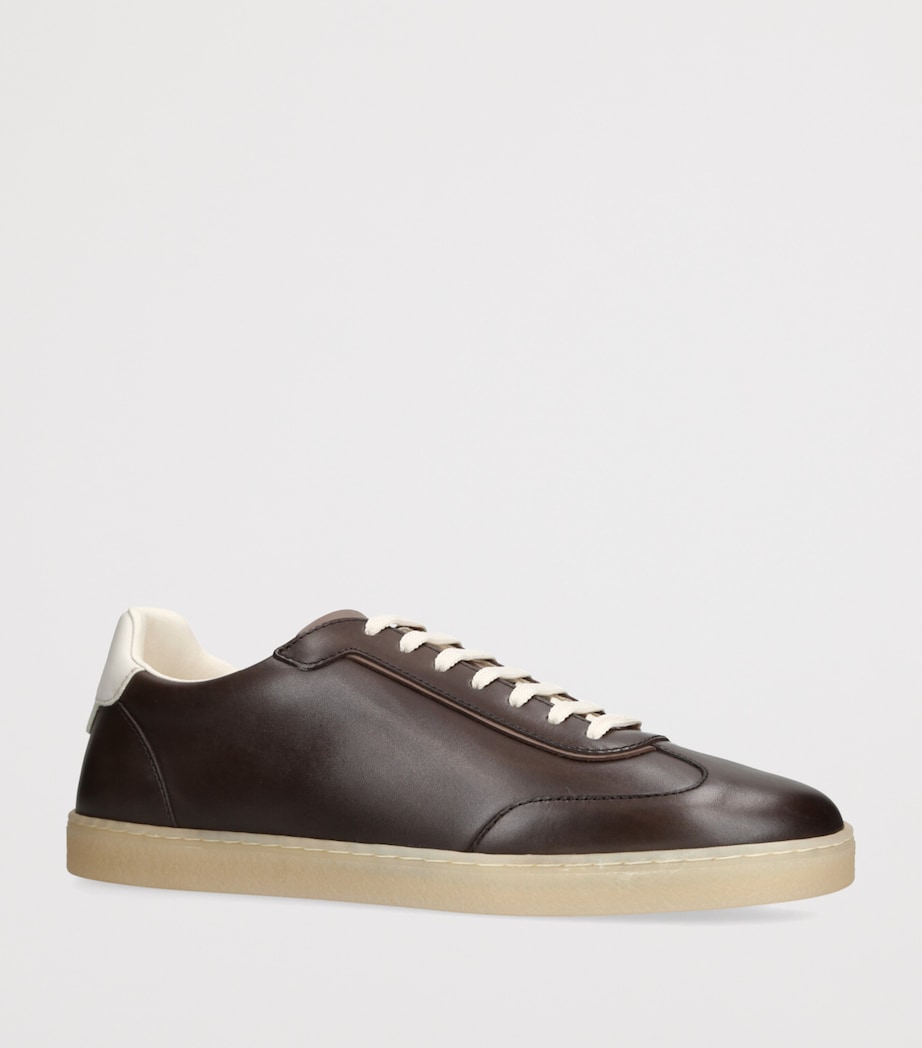 Leather Sneakers DARK BROWN Image 3