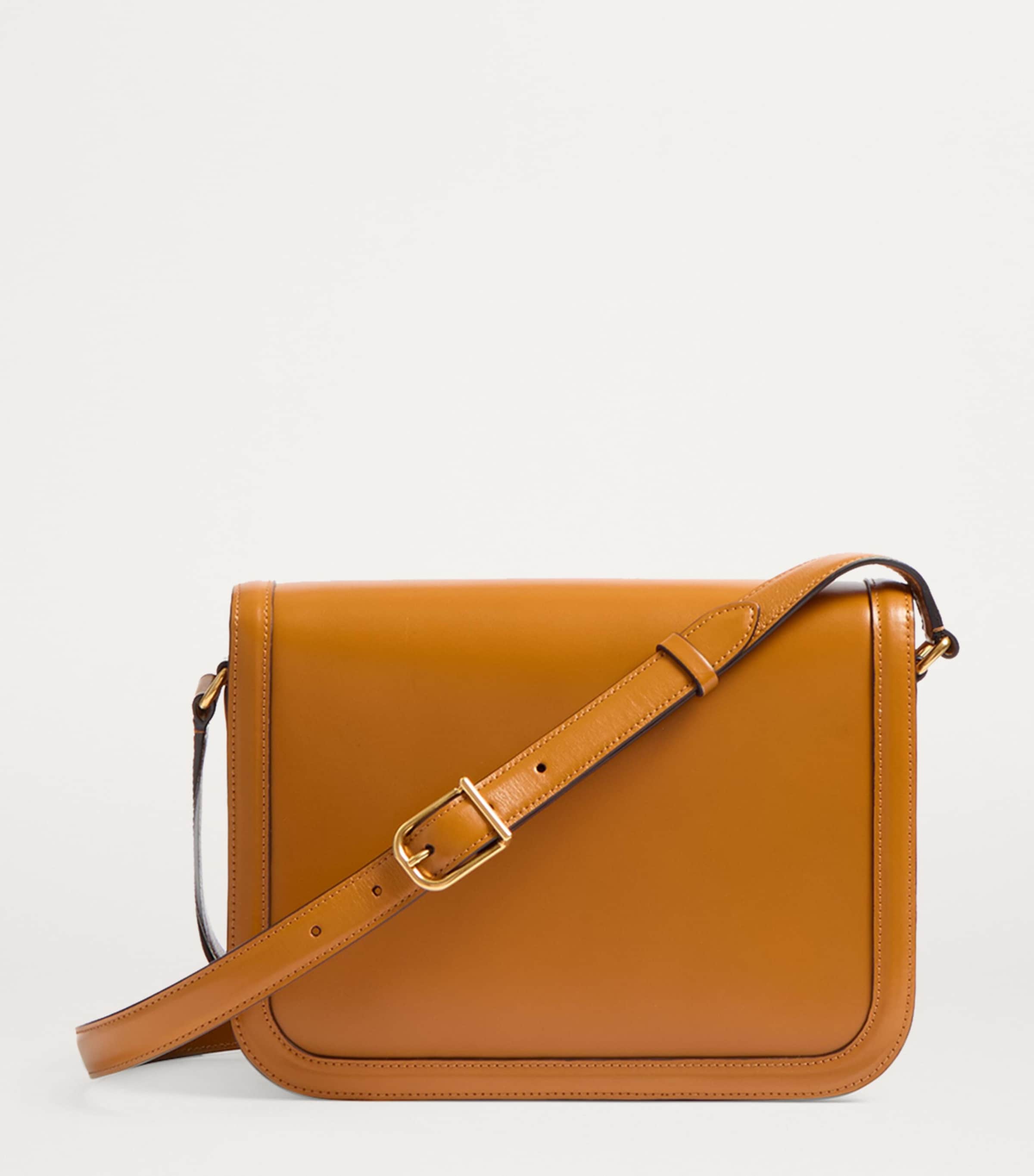 【関税&送料込】Valentino Garavani Orange Leather 9To5 Shoul Valentino Garavani 9to5 Smooth Calfskin Shoulder Bag for Man
