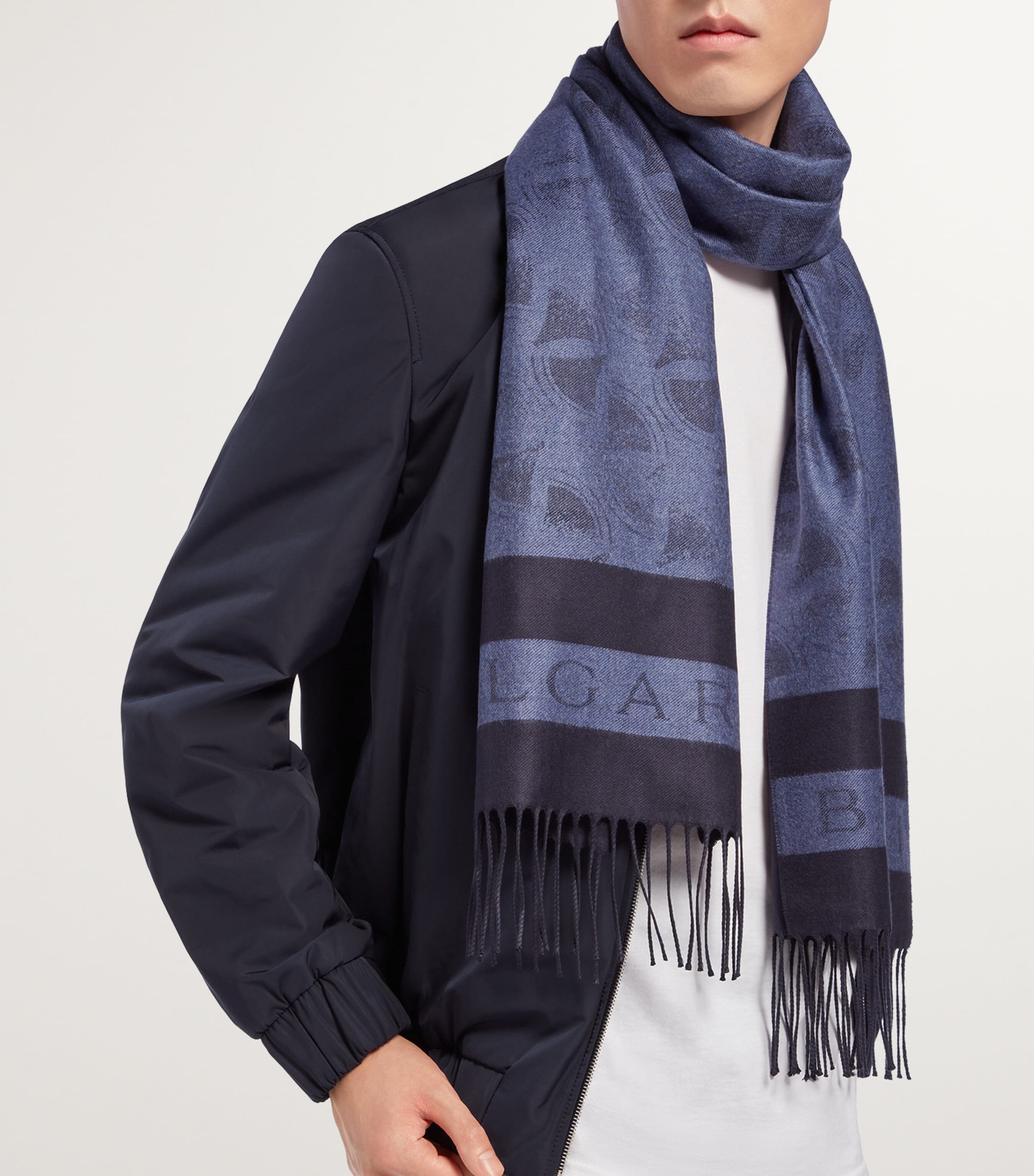 Silk Diva Impressions Scarf BLUE Image 3