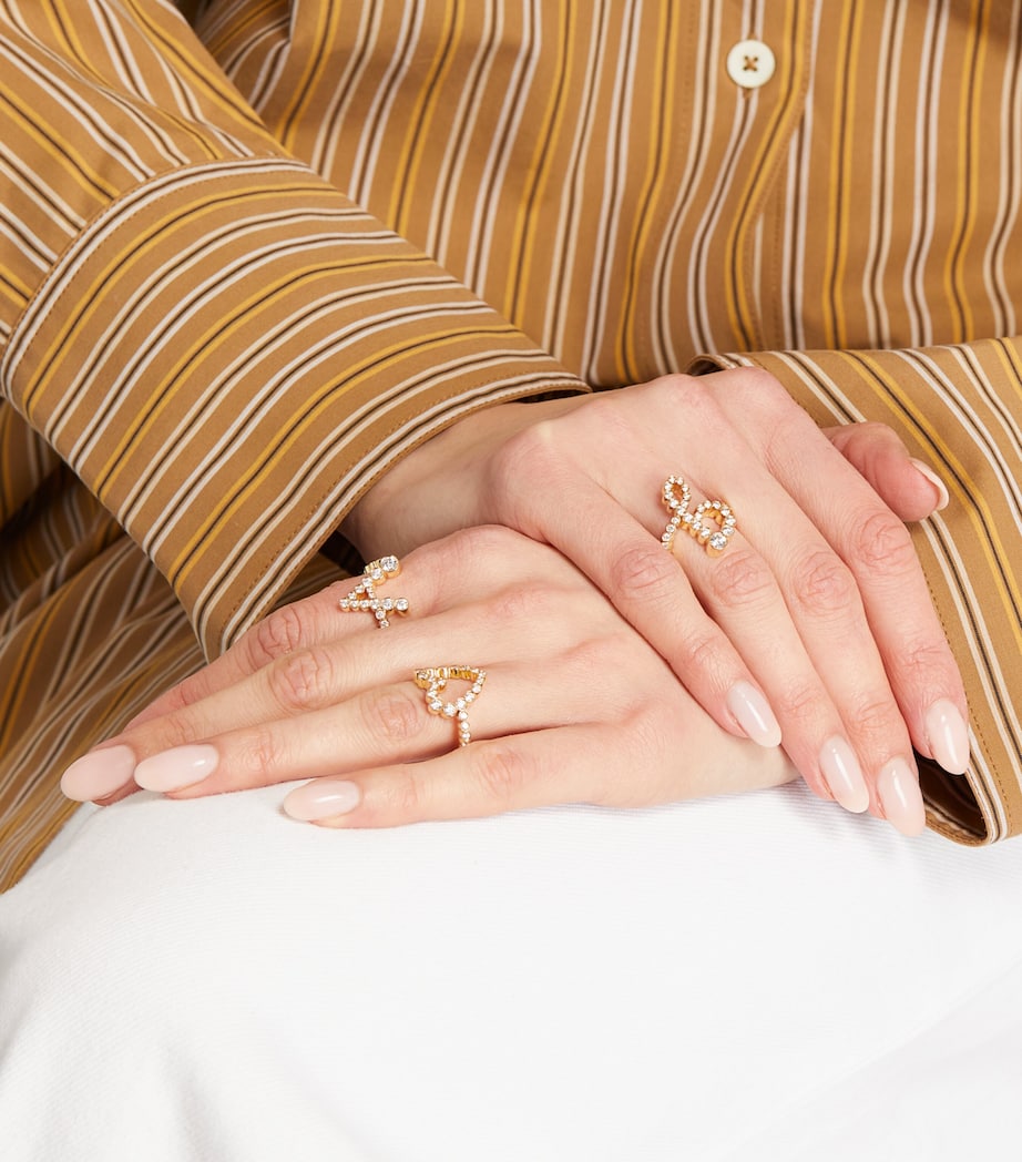 Yellow Gold and Diamond Ensemble 'G' Ring YELLOW GOLD Image 4