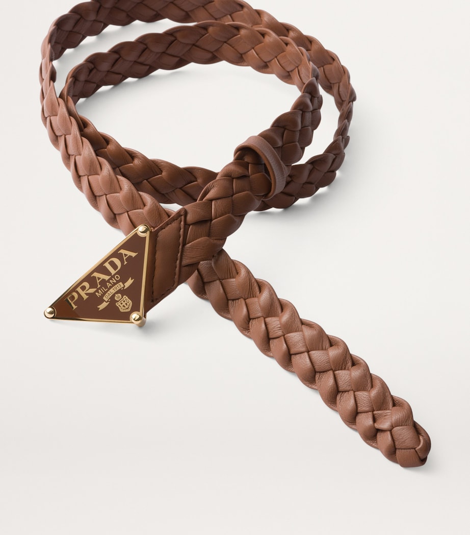 Nappa Leather Braided Belt F0046 Image 3
