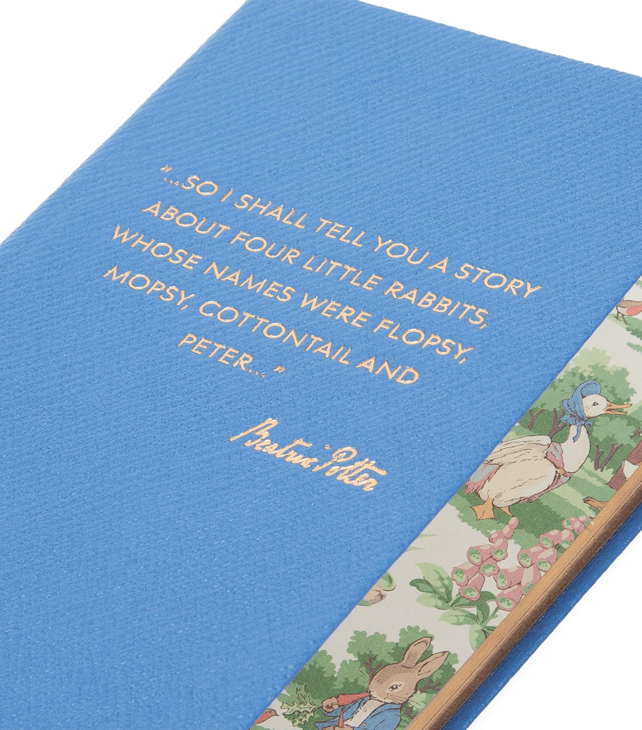 Smythson x Peter Rabbit Panama Leather Notebook Nile Blue Image 6