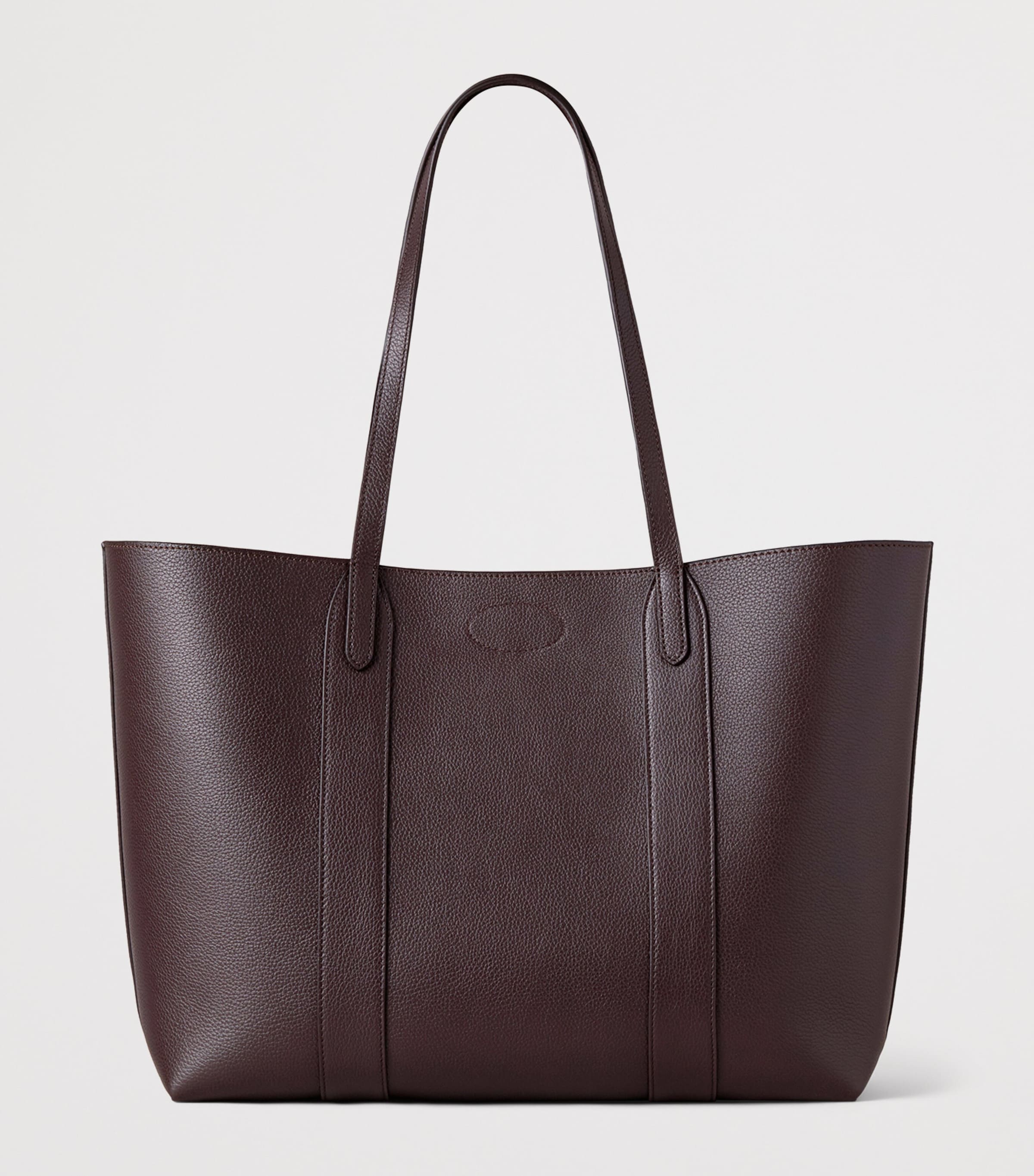 Small Leather Bayswater Tote Bag EBONY Image 3