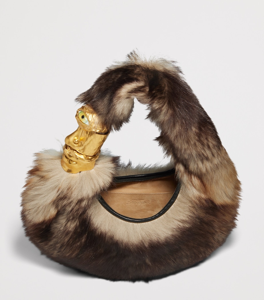 Schiaparelli Small Leather Soufflé Shoulder Bag Beige Image 3
