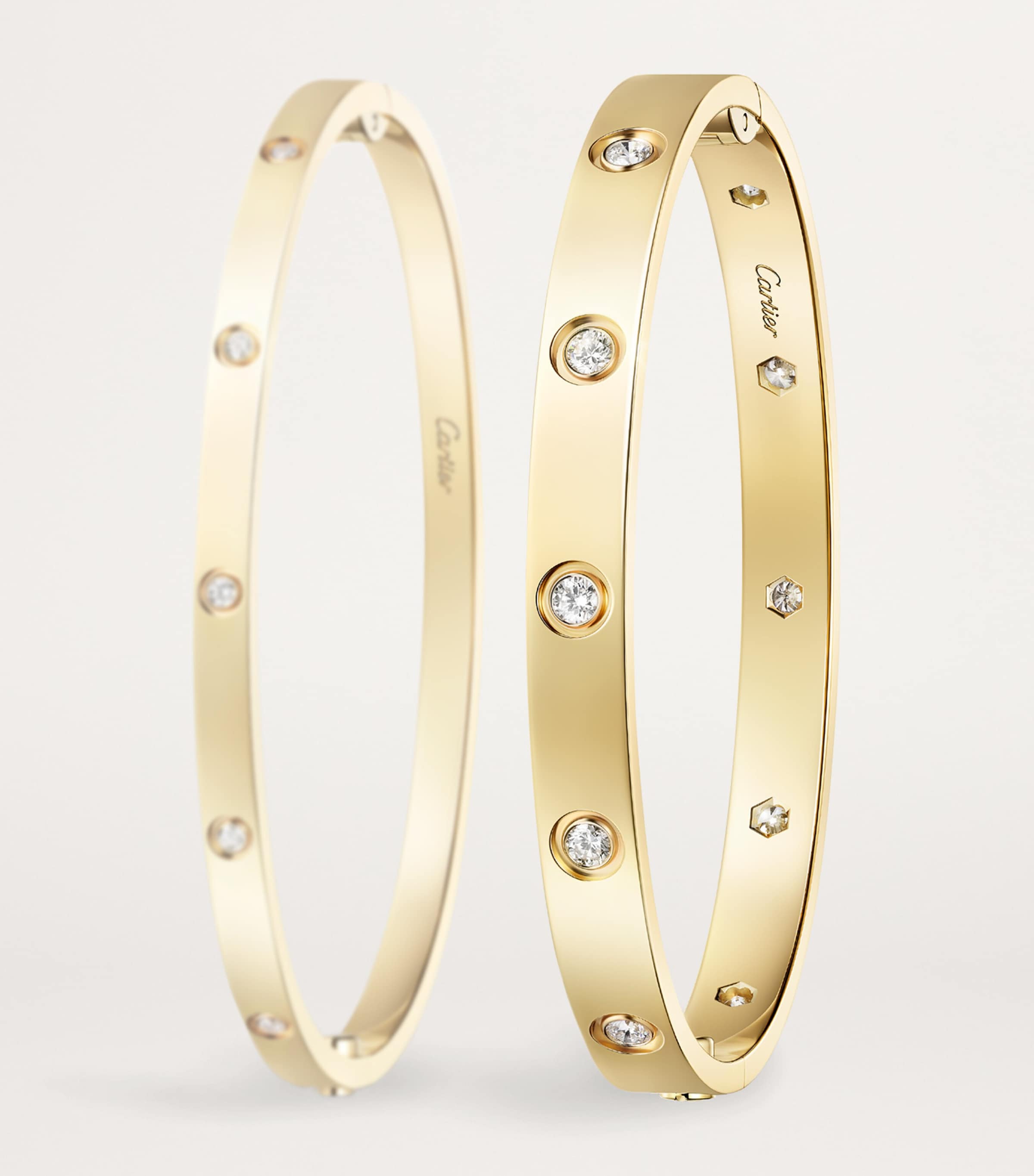 Yellow Gold and Diamond LOVE Bracelet YELLOW GOLD Image 4