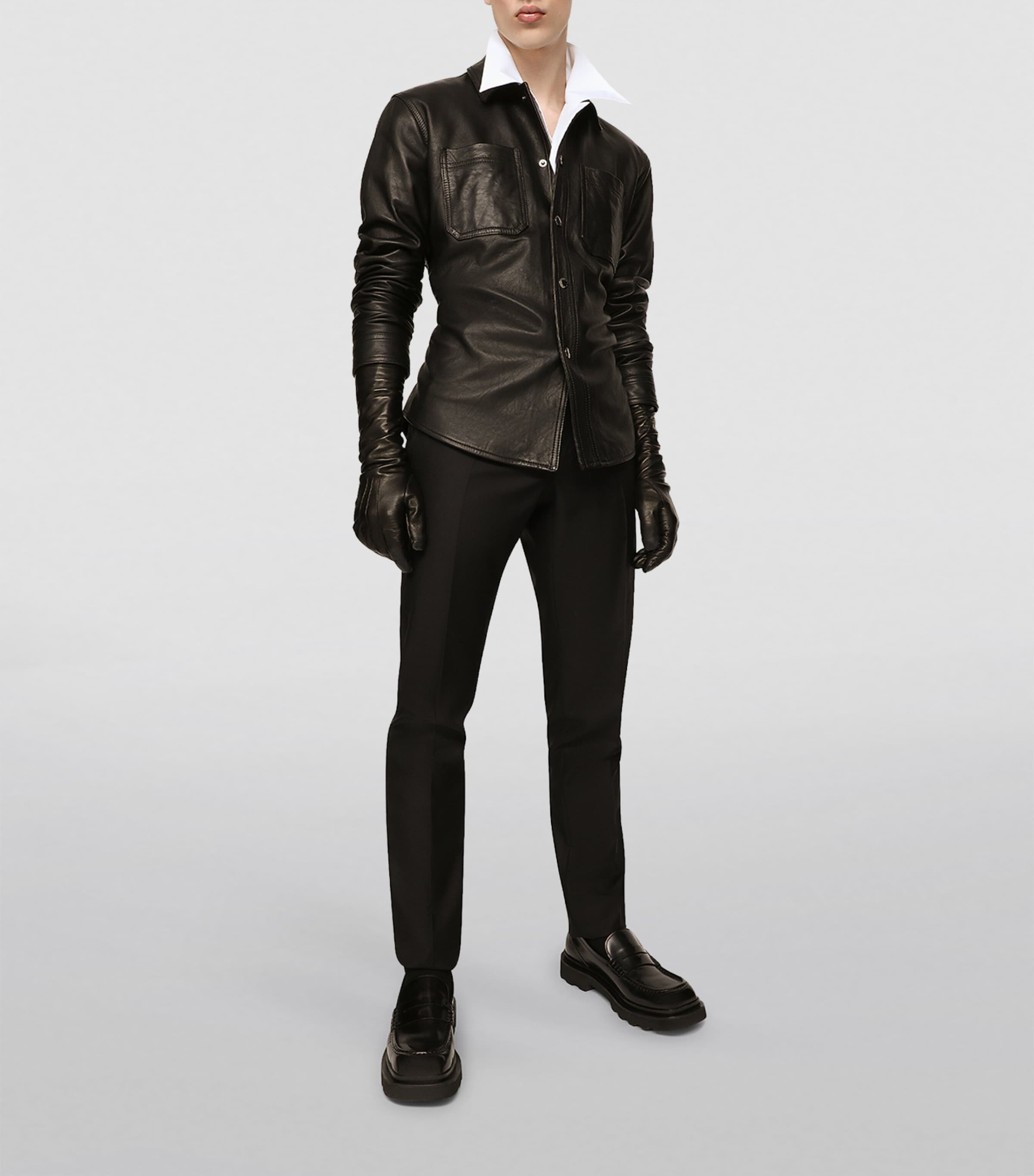 Leather Shirt N0000-BLACK Image 4