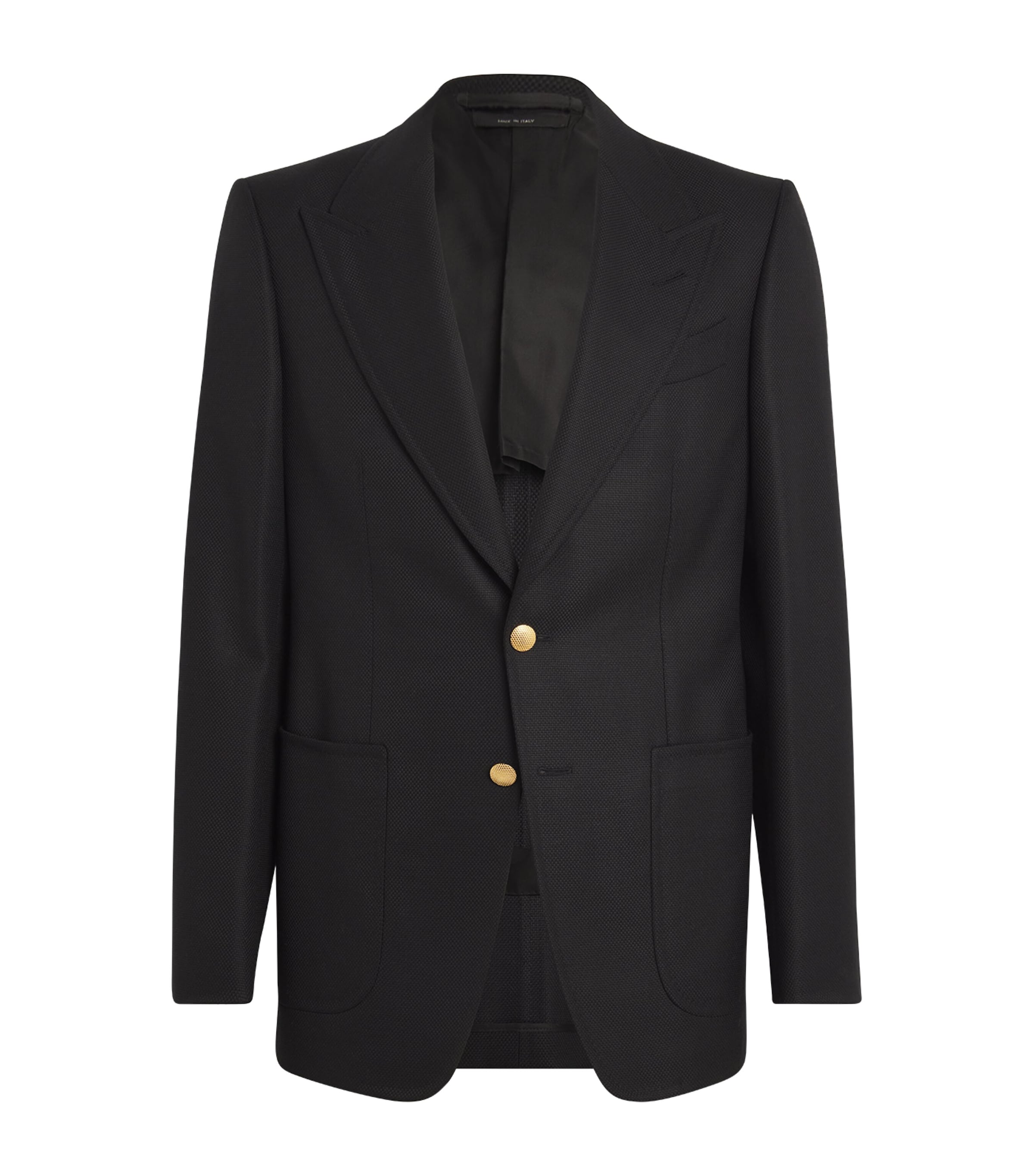 Shop Tom Ford Wool-mohair Blazer In Black