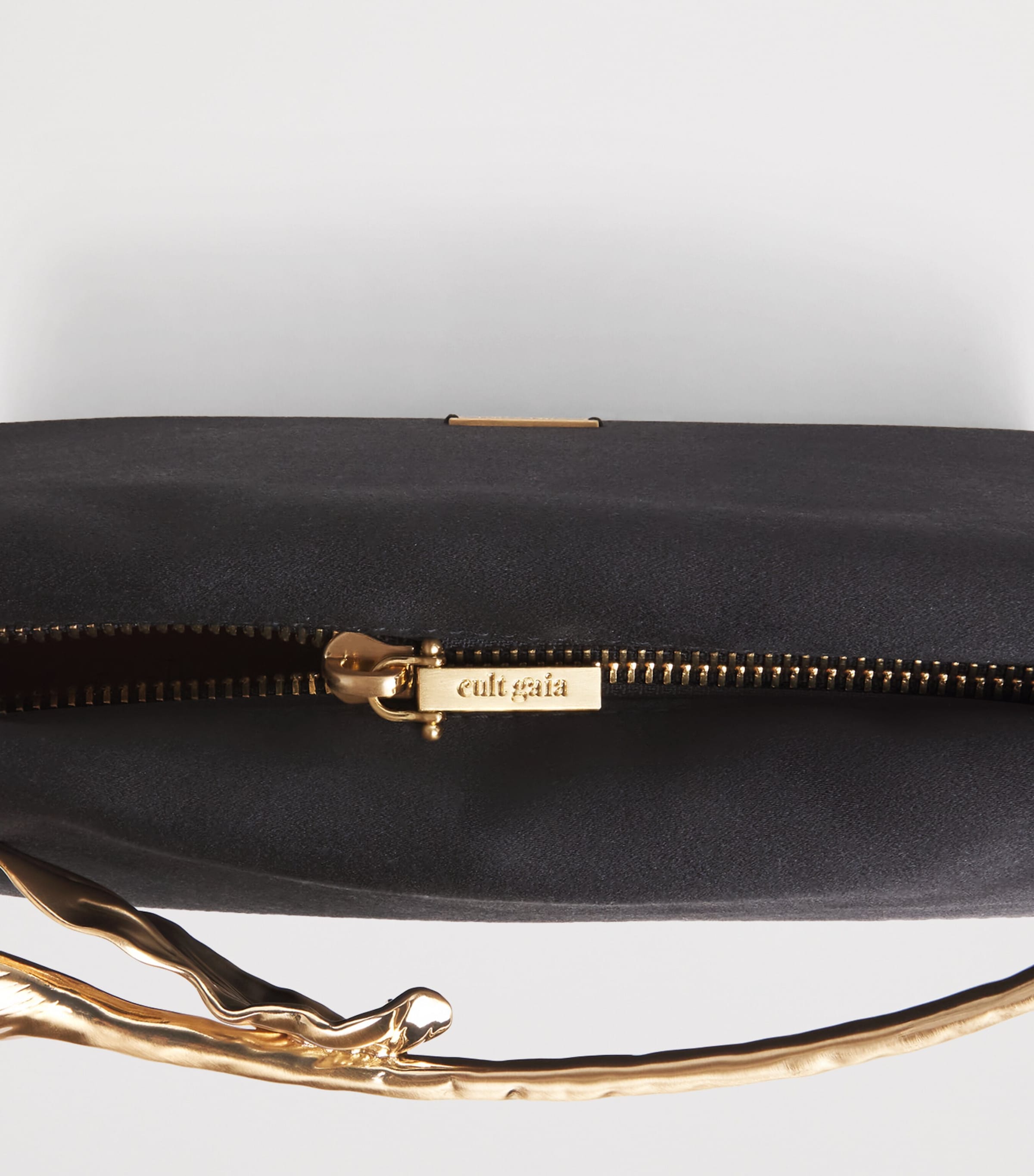 Cult Gaia Mini Silk-Satin Calla Top-Handle Bag Black Image 6
