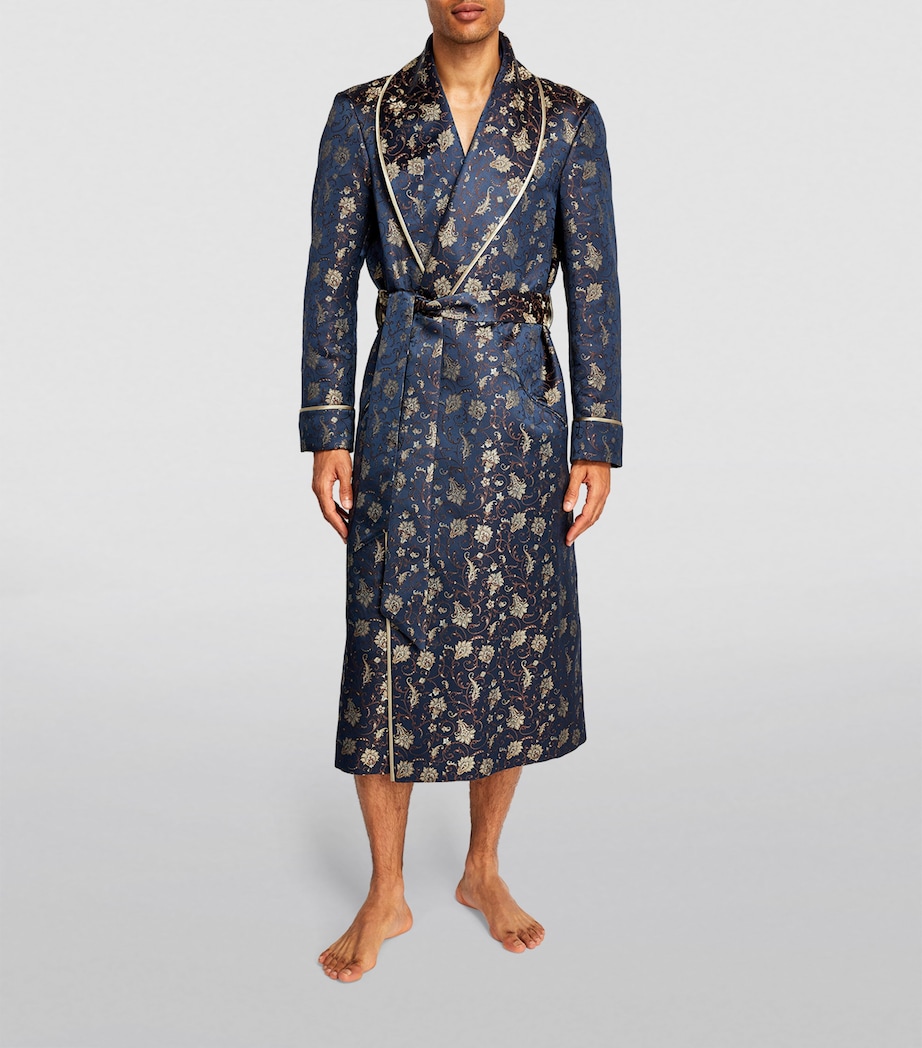 Silk Paisley-Jacquard Robe GOLD BLACK Image 3