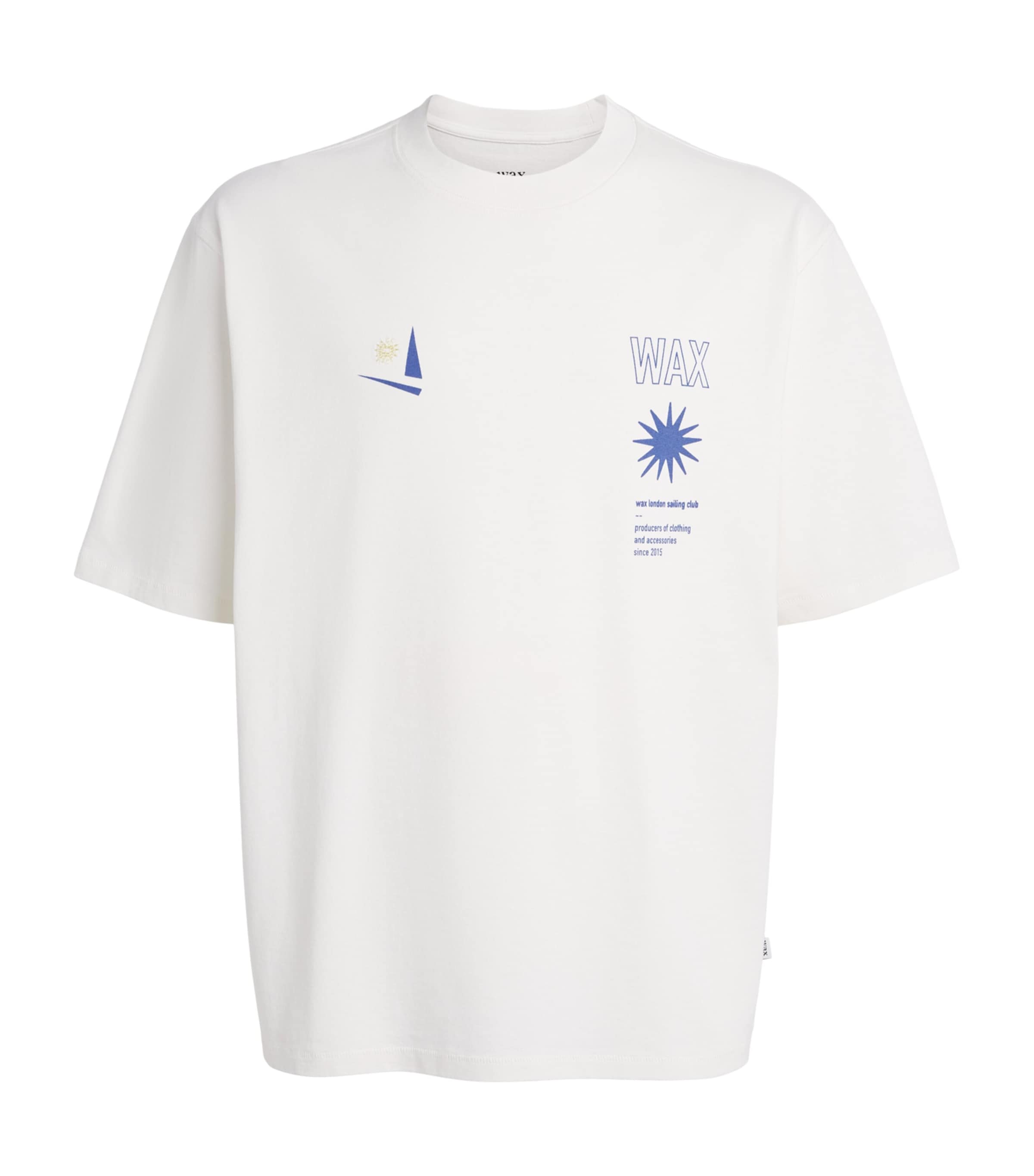 Wax London Mens Cotton Sailing Club Milton T-Shirt Off White Image 1