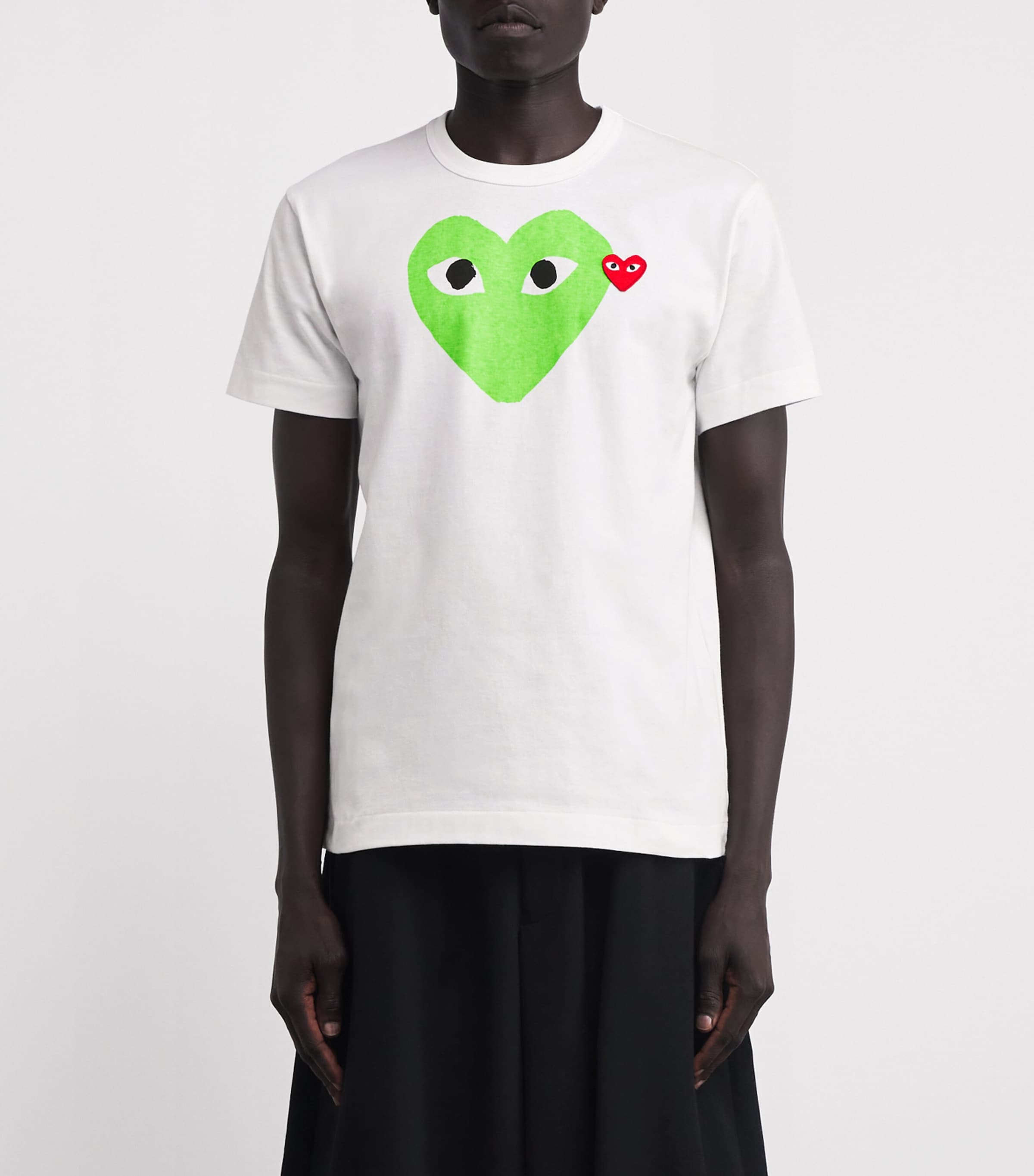 Comme Des Garçons Play Mens Heart Logo T-Shirt Green Image 3