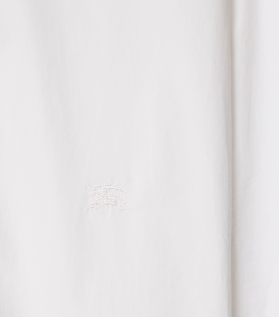 Cotton Poplin EKD-Embroidered Formal Shirt WHITE Image 4