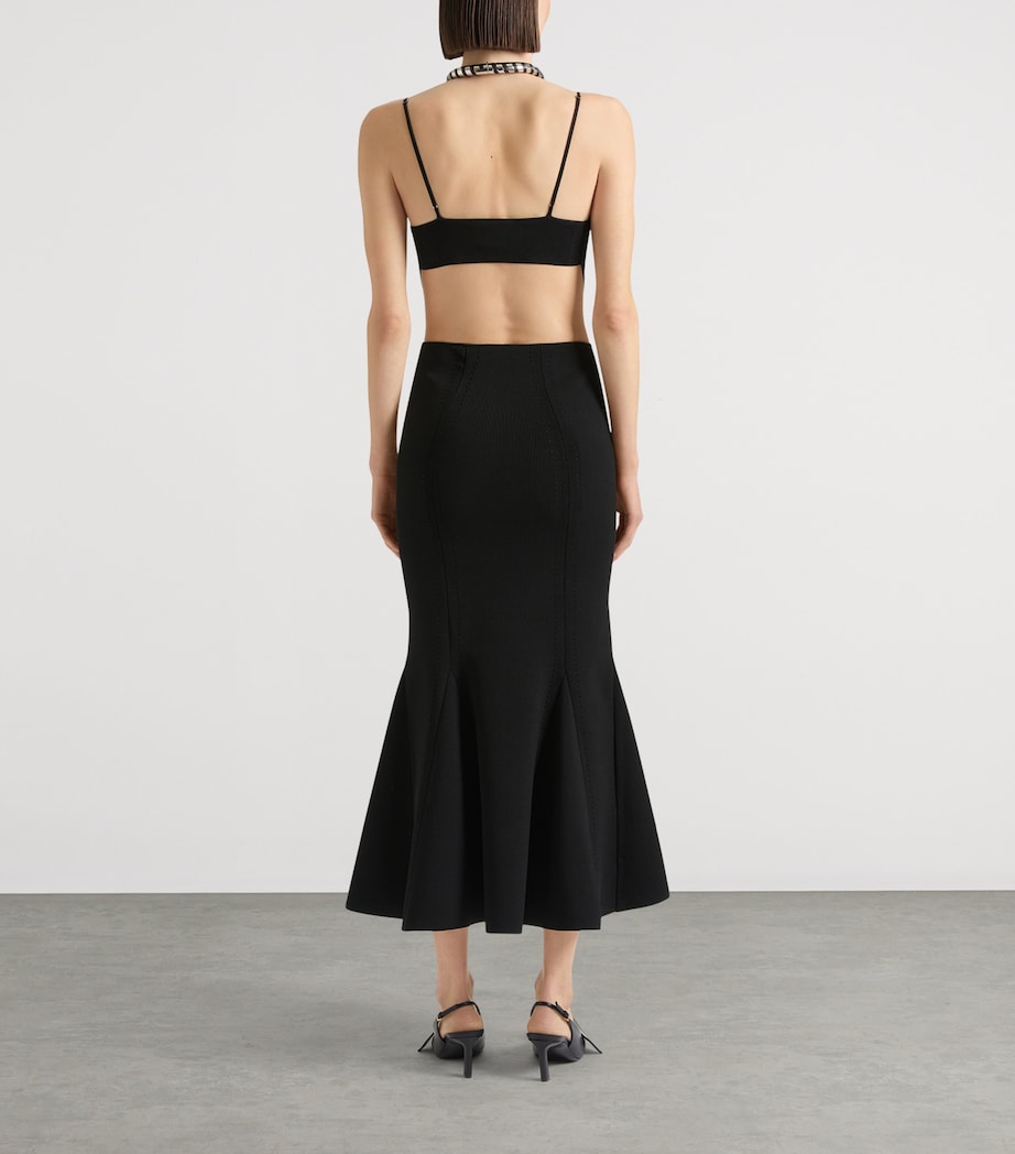 Givenchy Womens Cut-Out Kick-Back Maxi Dress Image 3
