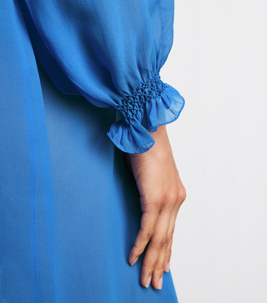 Silk Sheer Severa Nightdress 337/BLUE Image 6