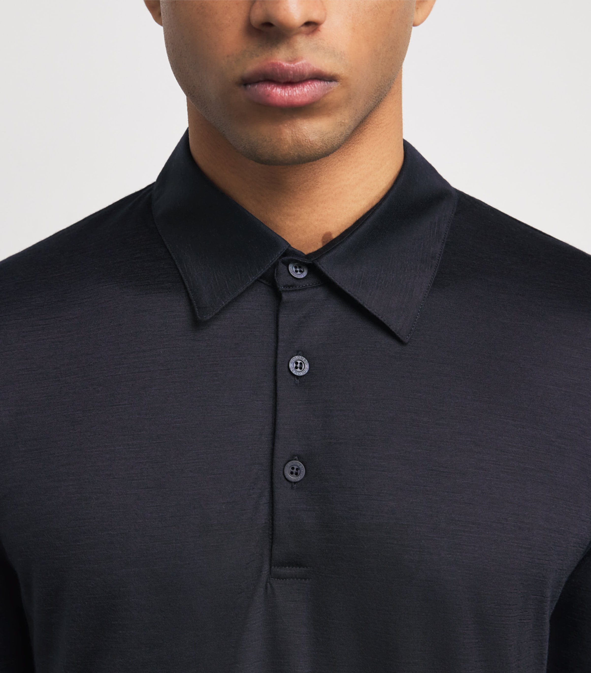 Cashmere Polo Shirt 43009 DARK BLUE Image 6