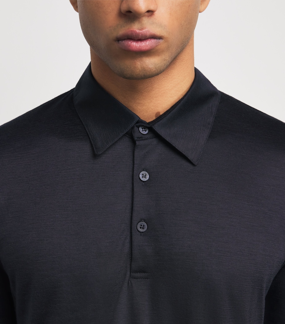 Cashmere Polo Shirt 43009 DARK BLUE Image 6