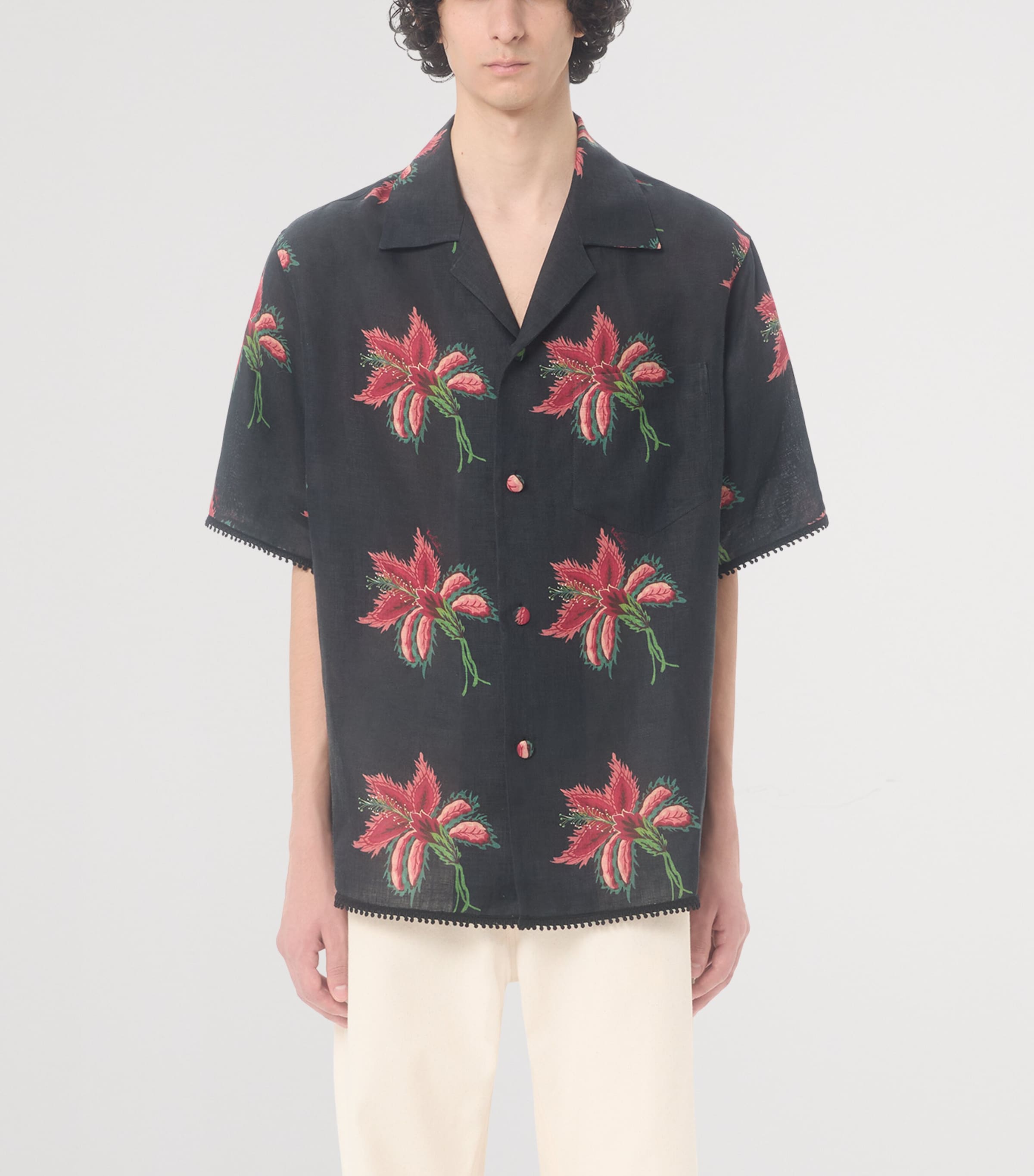 Linen Floral Shirt D5Y Image 2