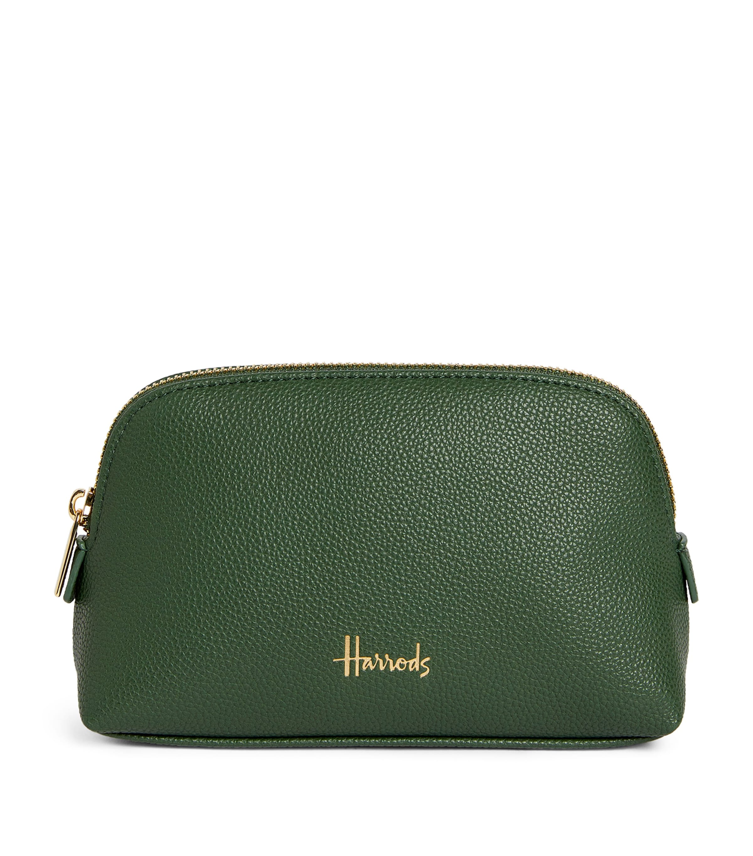 Harrods Oxford Cosmetic Bag In Green