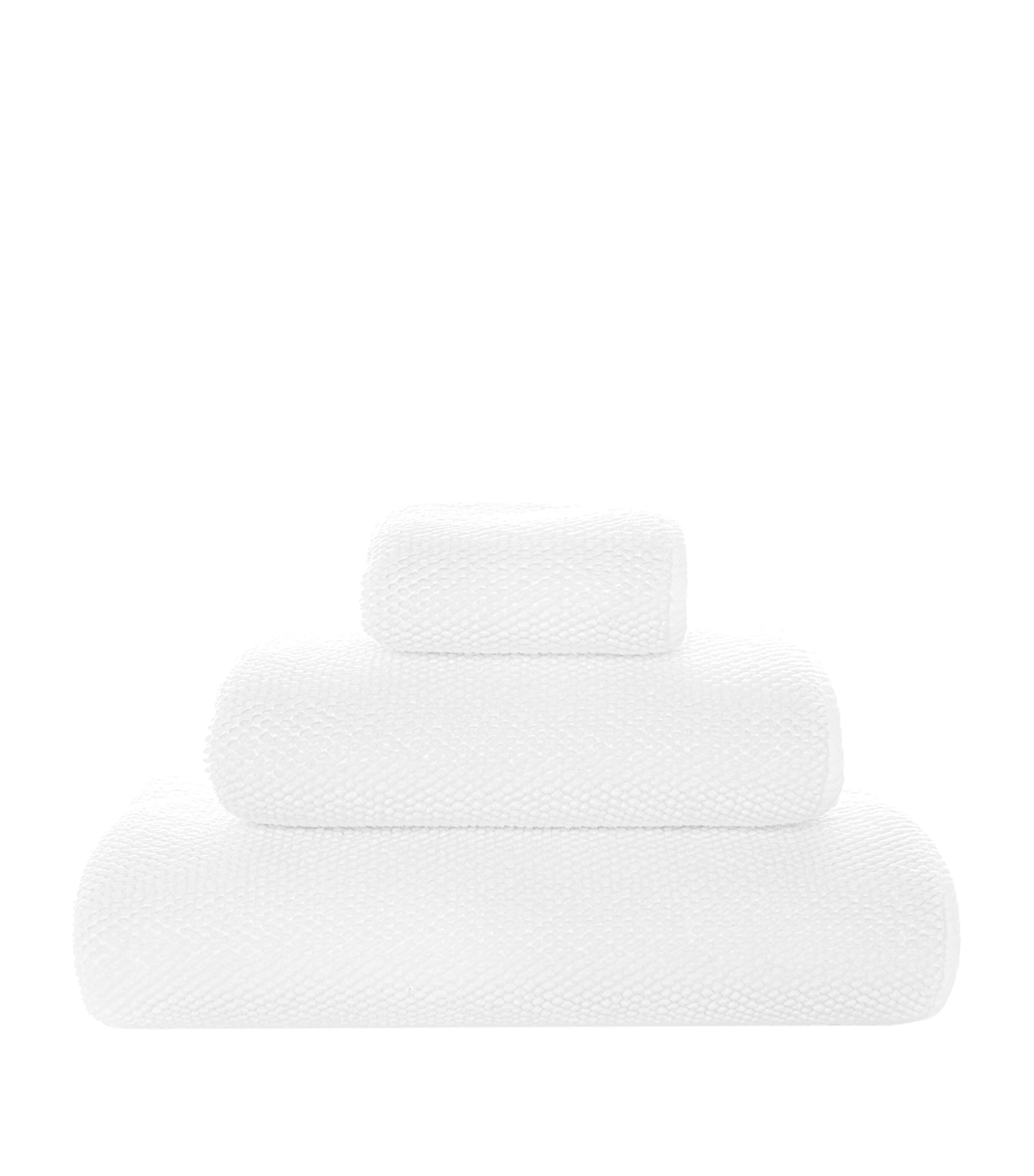GRACCIOZA Cotton Pearls Hand Towel (50cm x 100cm) White Image 1