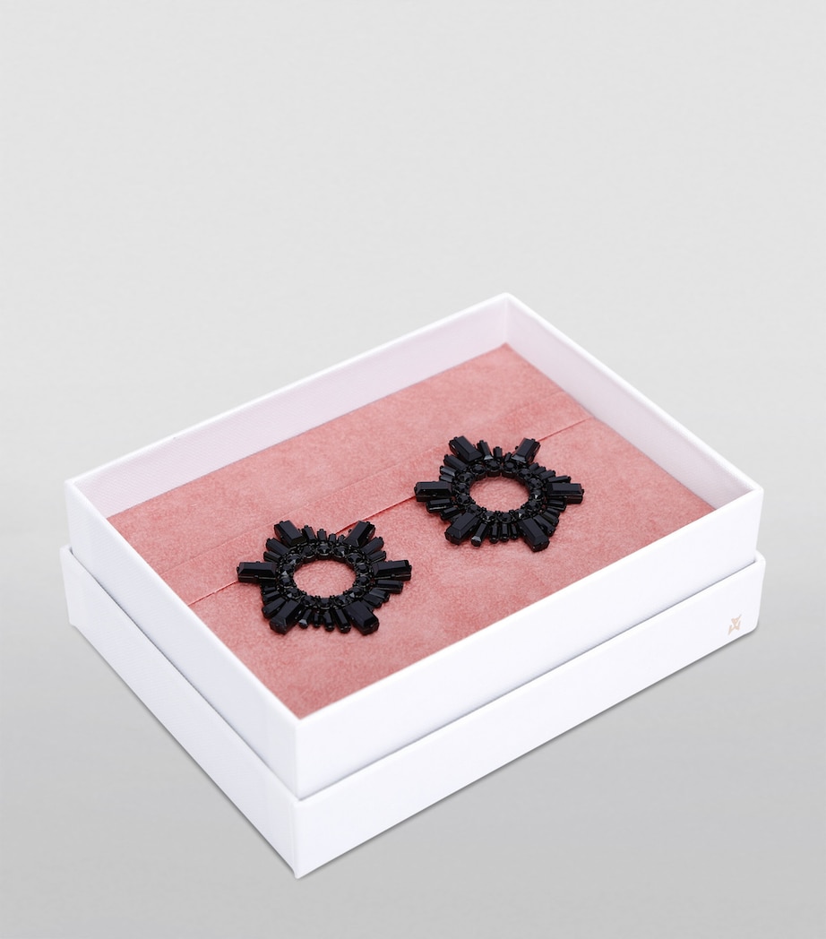 Mini Begum Crystal-Embellished Earrings BLK/OTHER Image 2