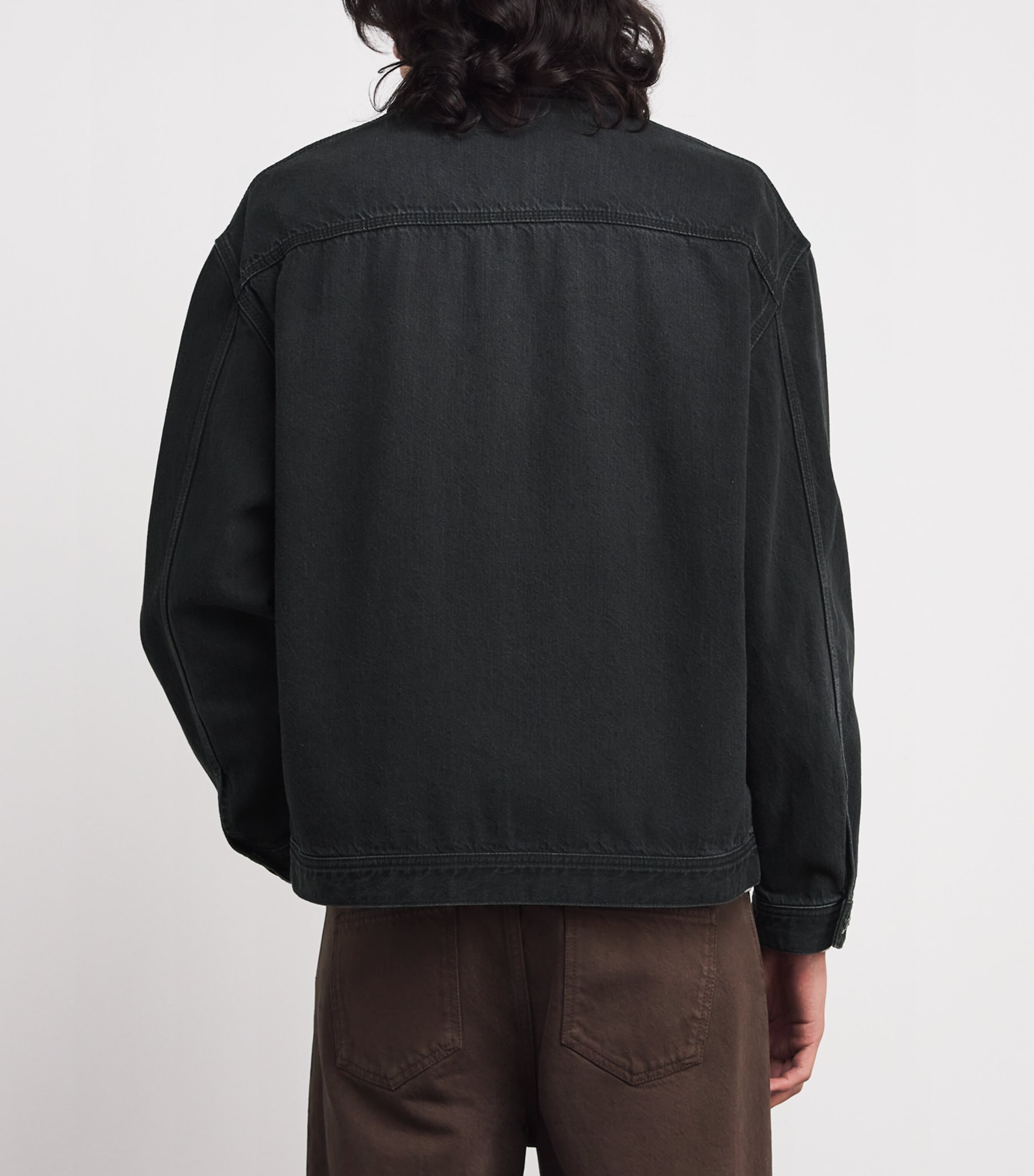 The Row Mens Tarquin Denim Jacket Black Image 4