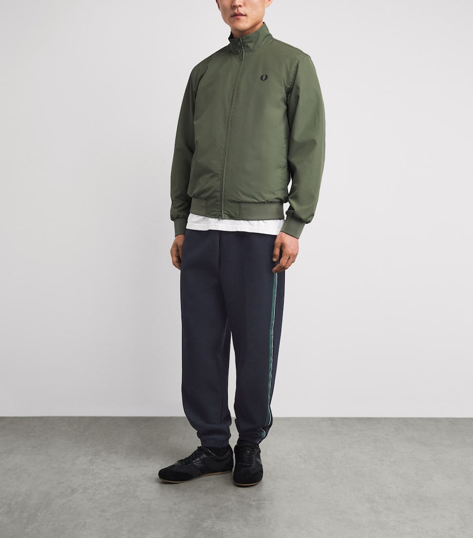 Fred Perry Mens Contrast Tape Sweatpants Navy Image 2