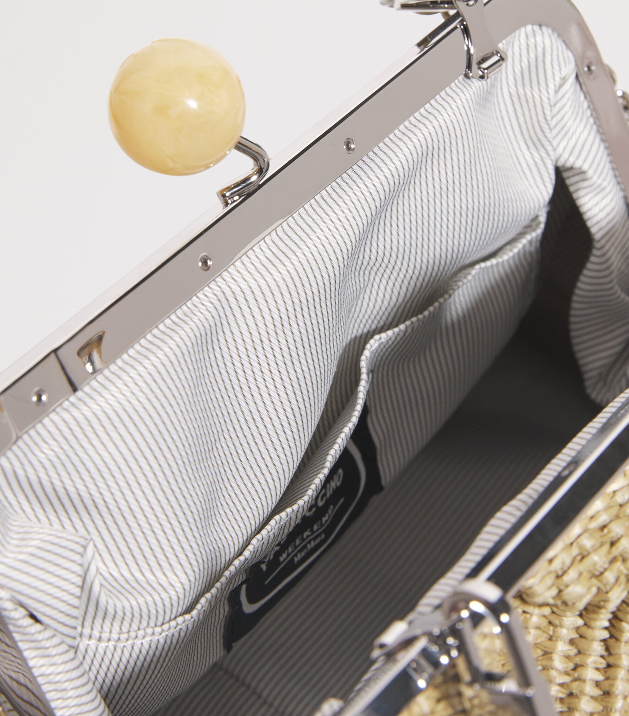 Large Raffia-Effect Pasticcino Bag BEIGE GOLDEN Image 4