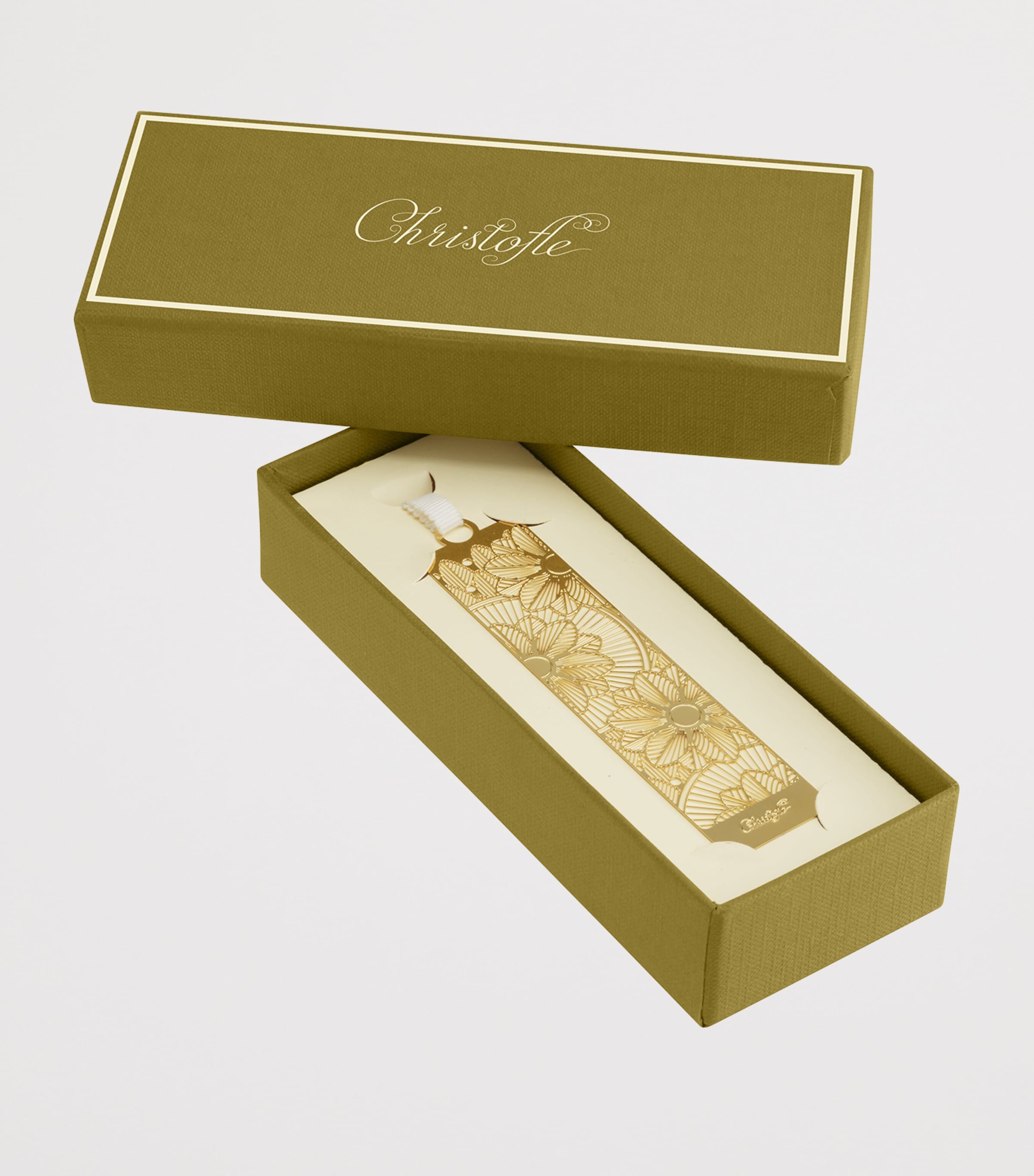 Christofle Malmaison Impériale Rosette Bookmark Gold Image 3