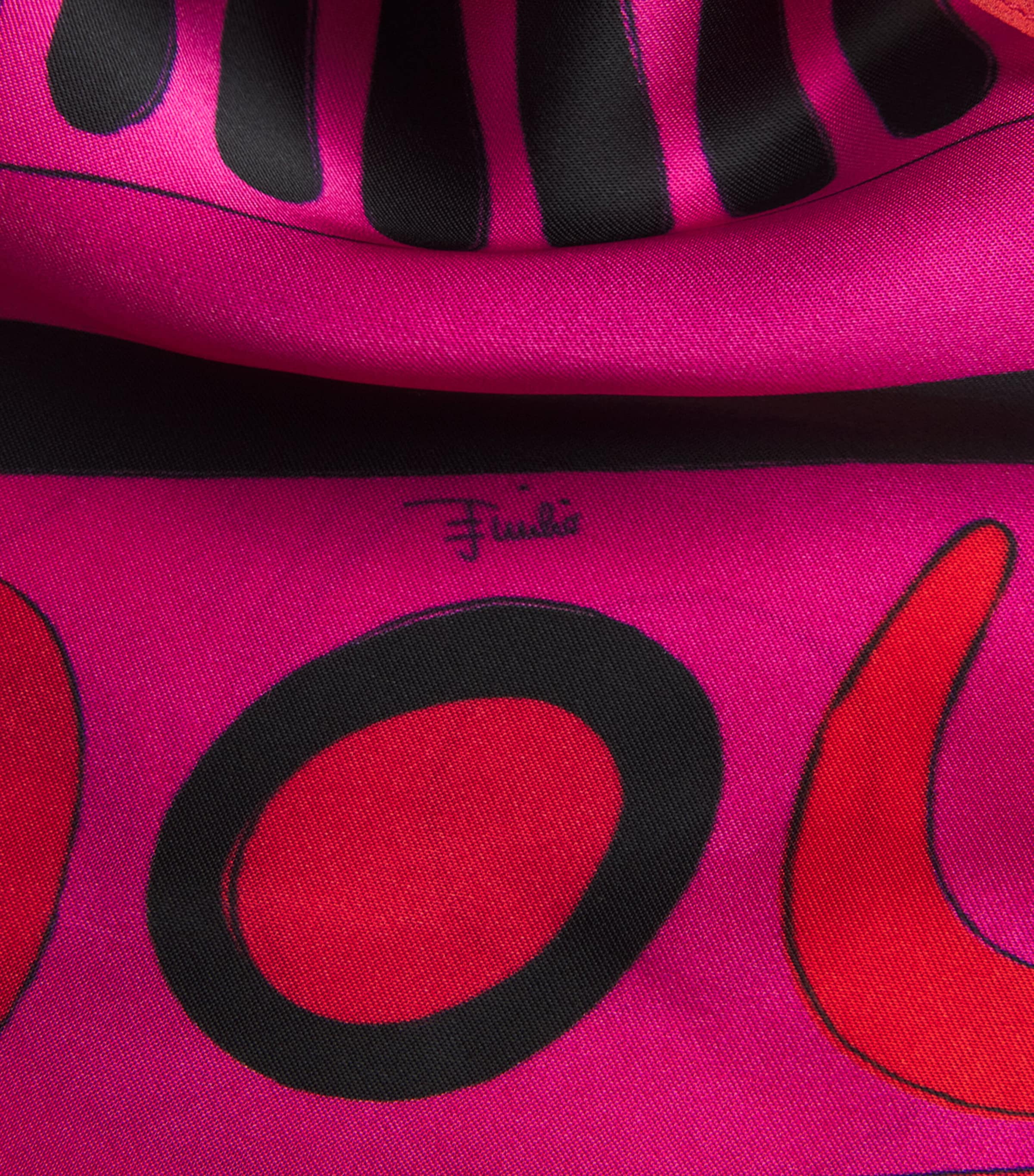PUCCI Womens Silk Occhi Print Maxi Dress Fuchsia Image 6