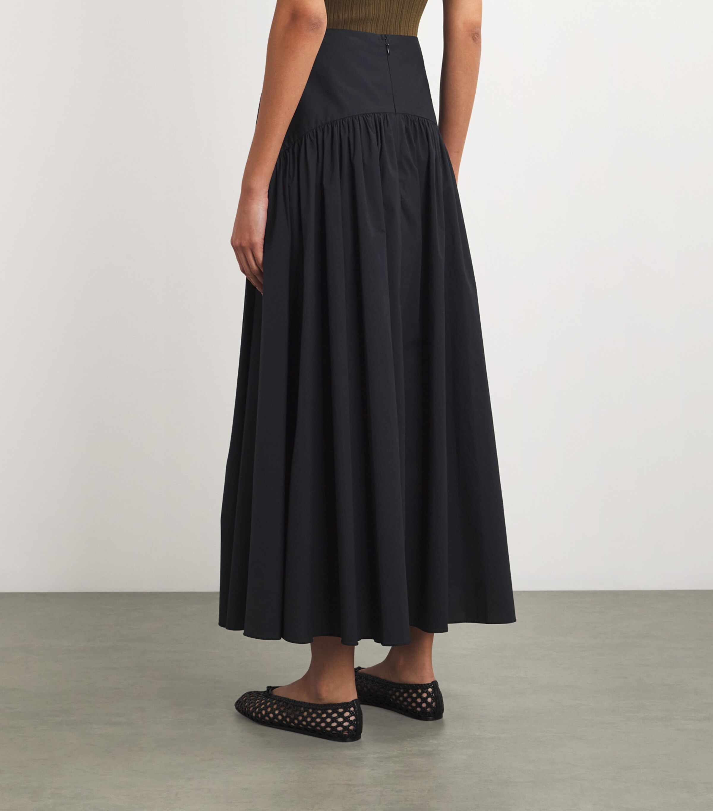 STAUD Womens Procida Maxi Skirt Black Image 4