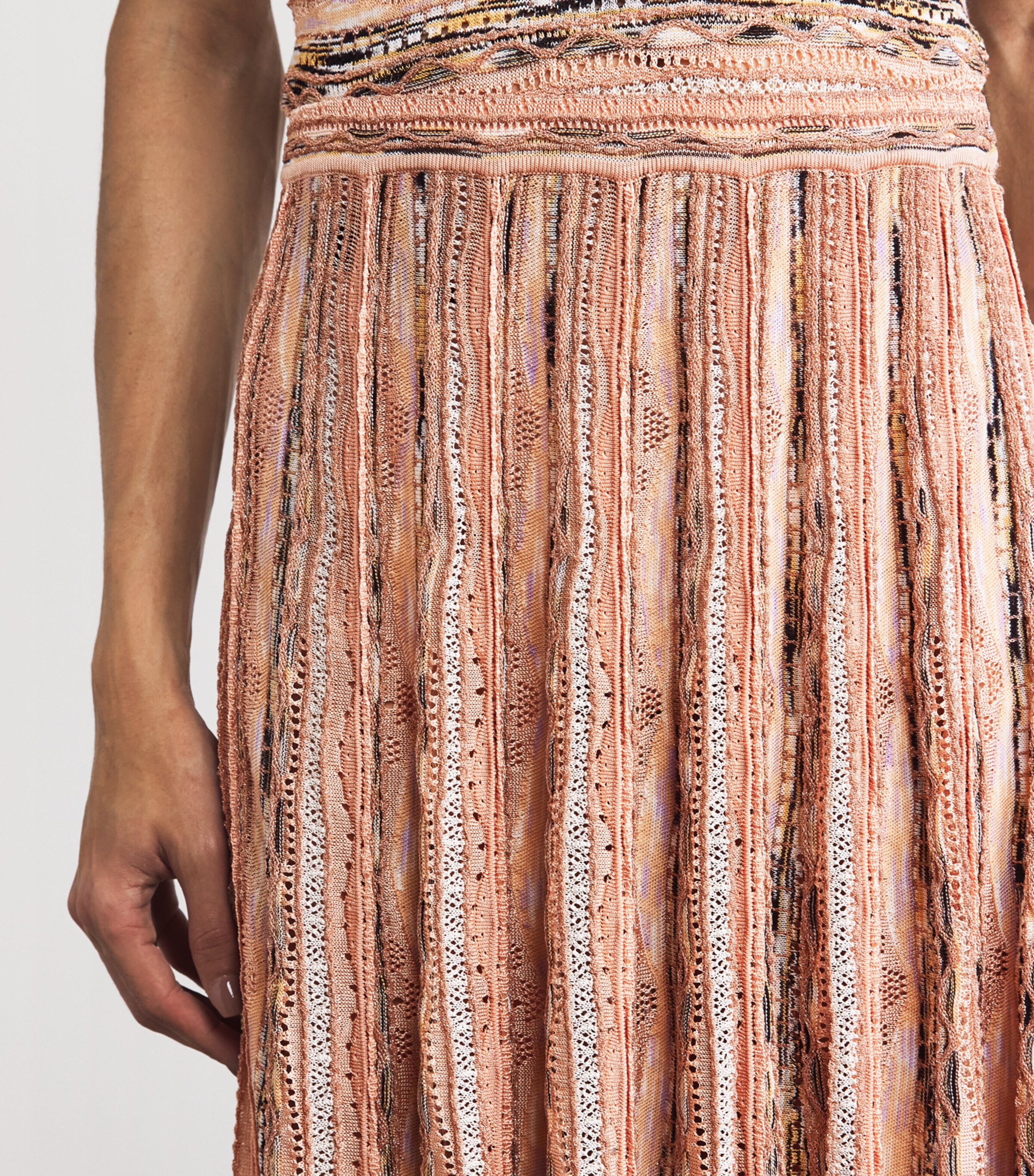 Ulla Johnson Womens Knitted Clio Midi Skirt Hibiscus Image 3