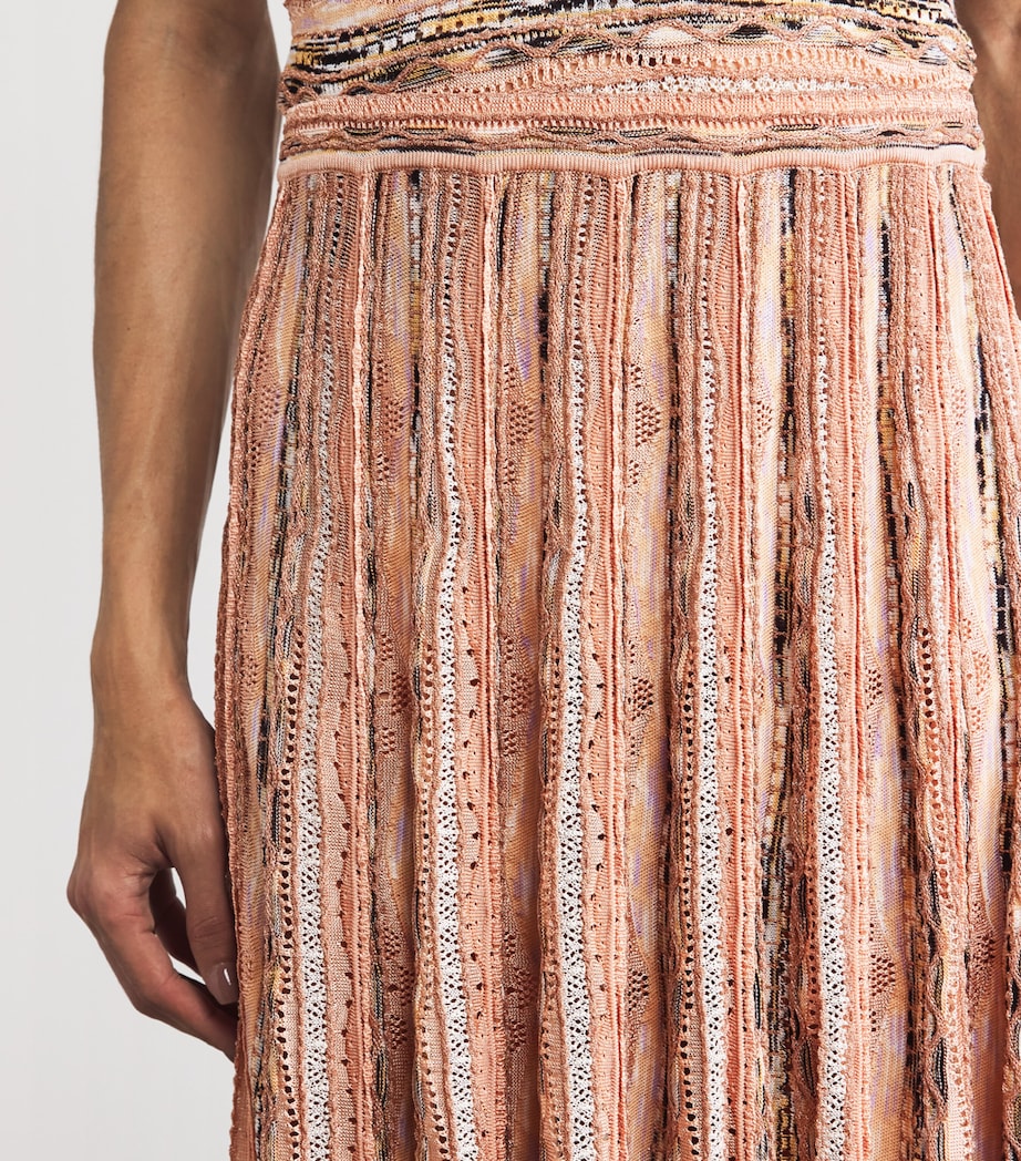 Ulla Johnson Womens Knitted Clio Midi Skirt Hibiscus Image 3