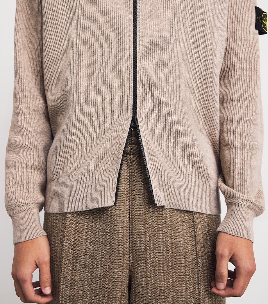 Organic Cotton Zip-Up Sweater V0M9A Image 6