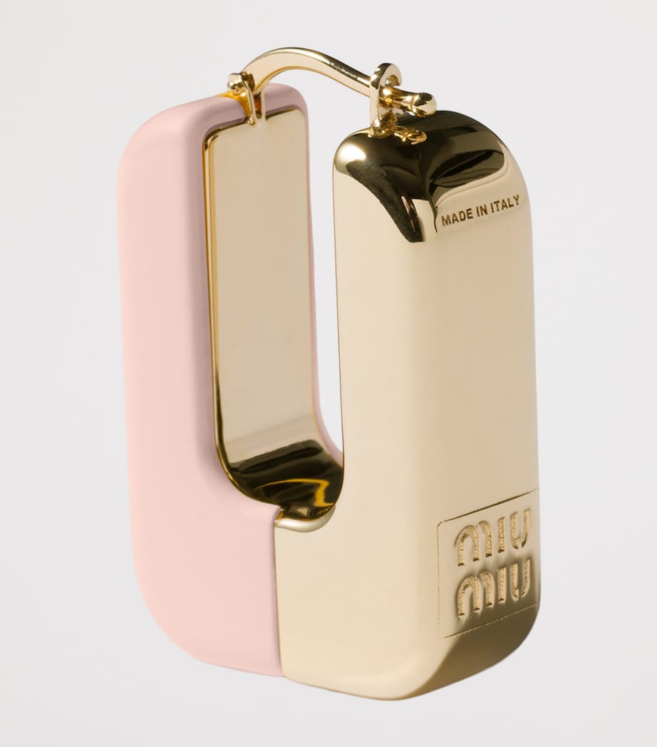 Enamelled Hoop Earrings F0236 Image 2