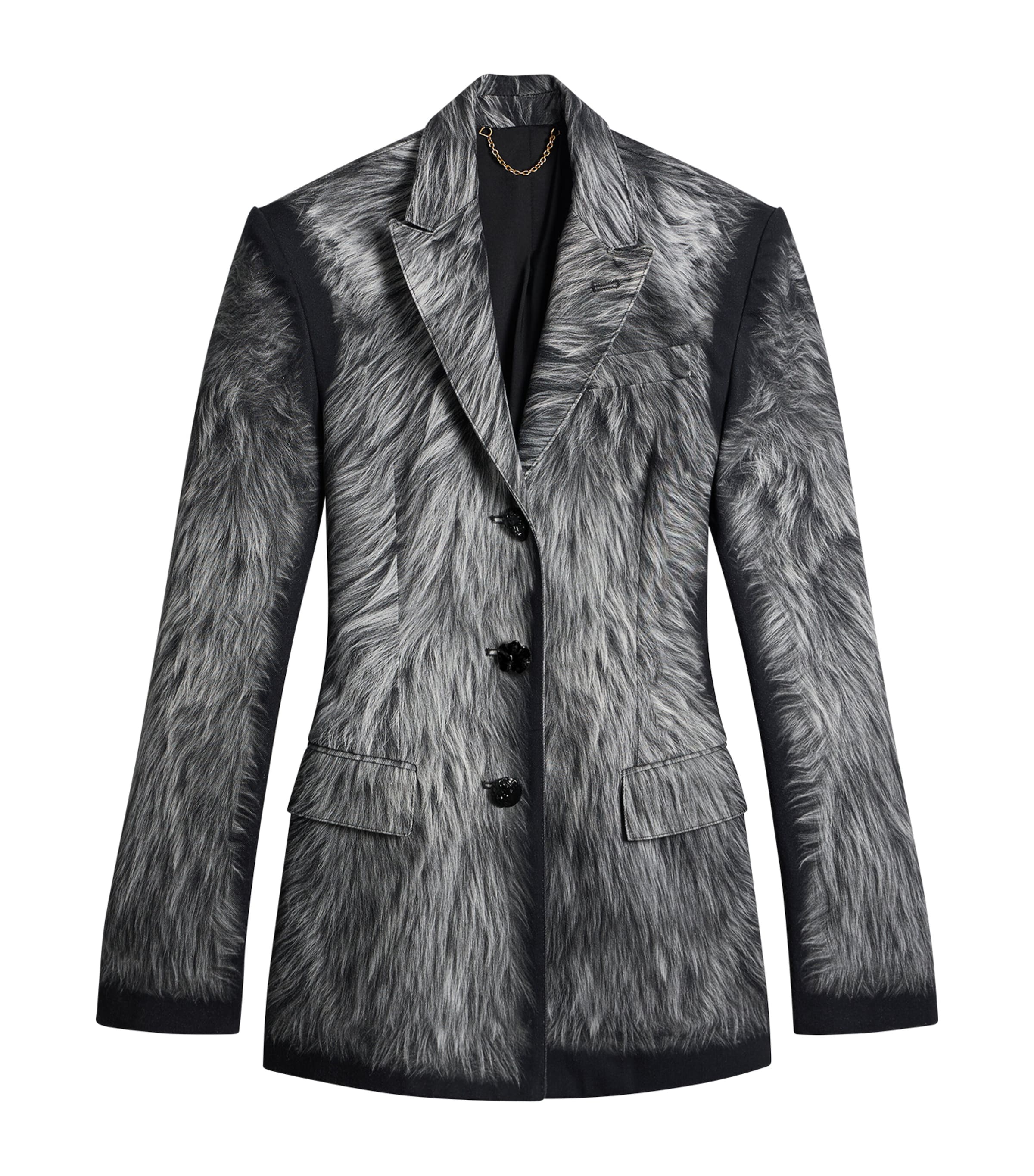 Schiaparelli Womens Trompe-l'Oeil Blazer Grey Image 1