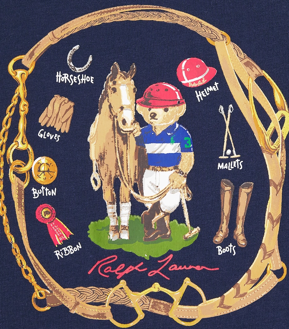 Cotton Polo Bear T-Shirt (3-24 Months) BEARNAVY Image 3