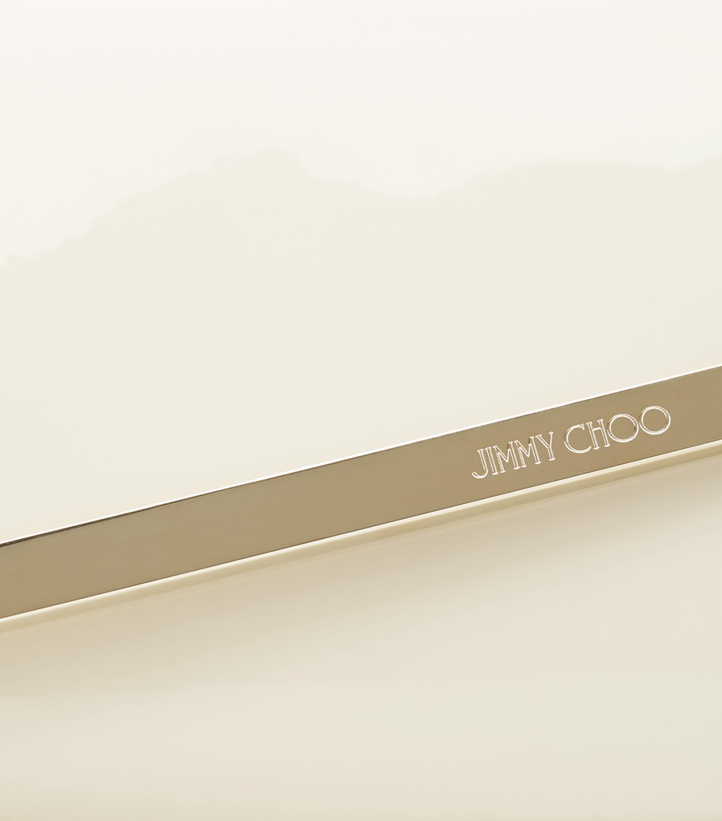 Jimmy Choo Leather Emmie Clutch Bag Latte/light Gold Image 5
