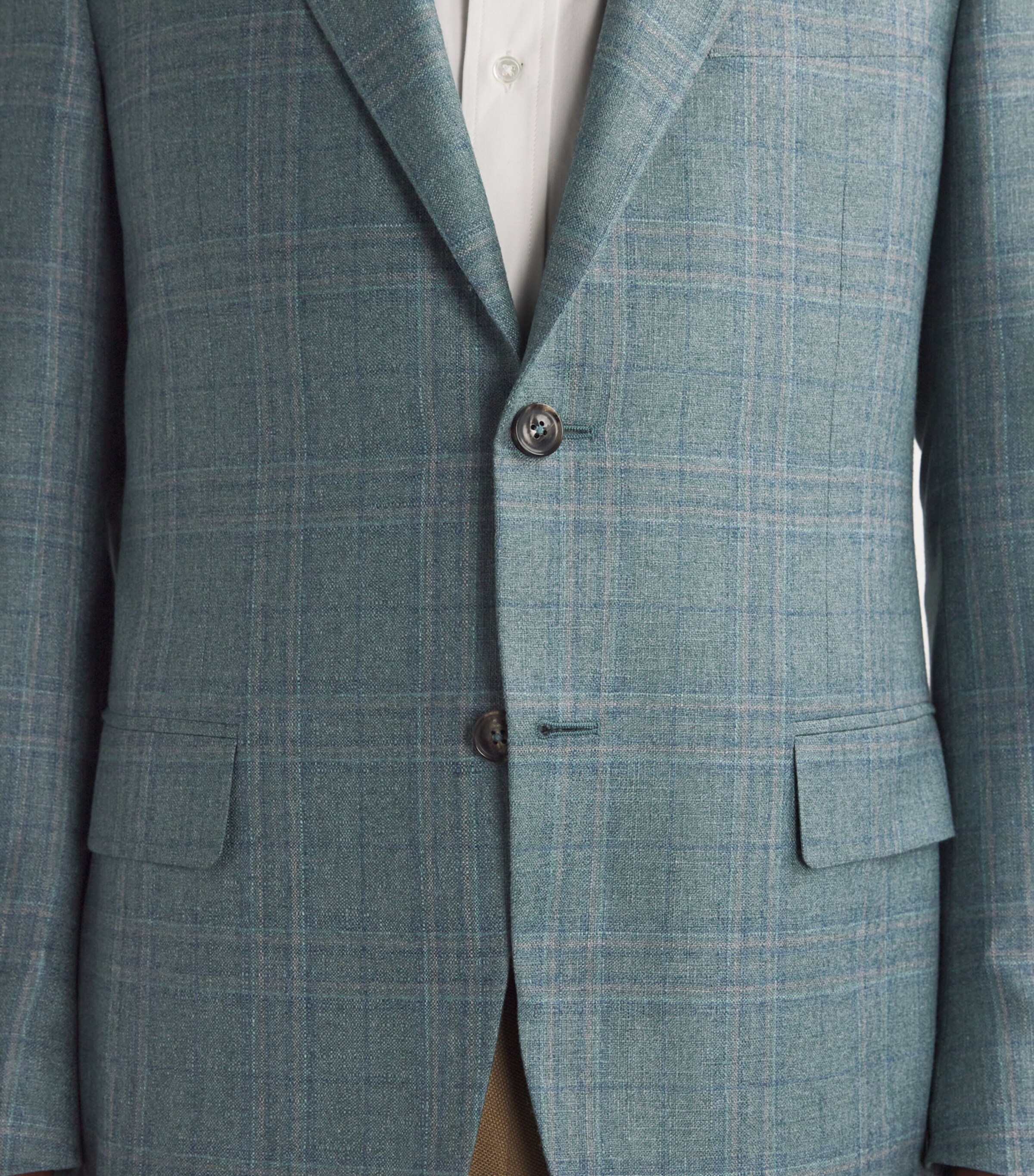 Canali Mens Silk-Cashmere Chequered Blazer Image 6