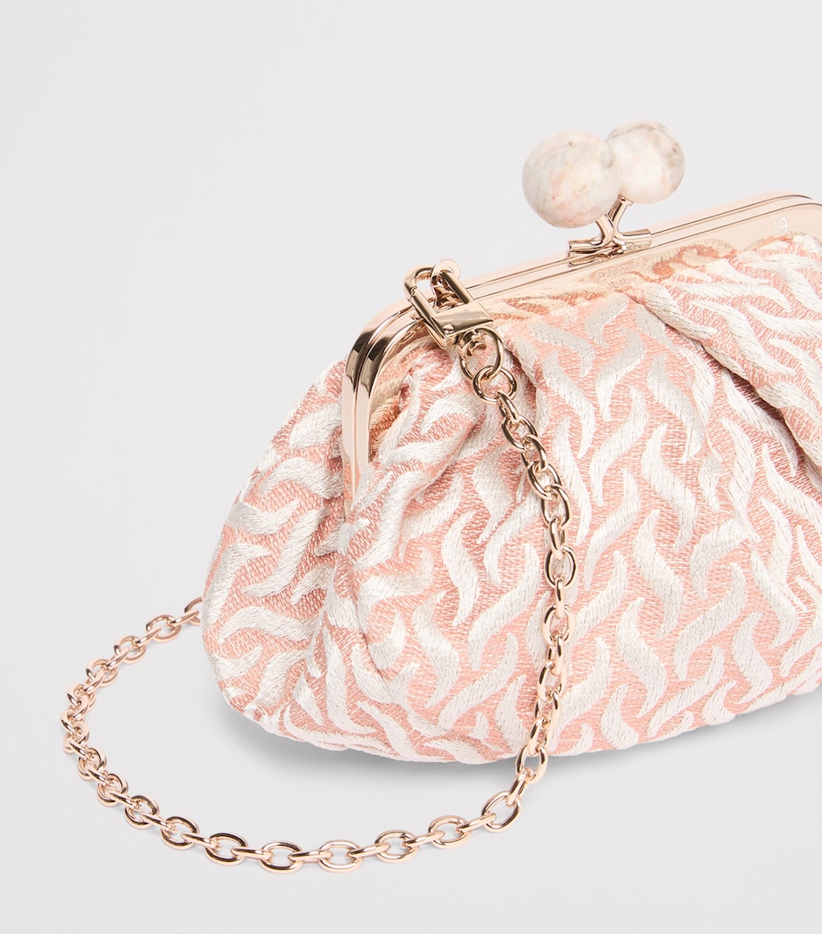 Weekend Max Mara Woven Jacquard Pasticcino Clutch Bag Pink Image 5