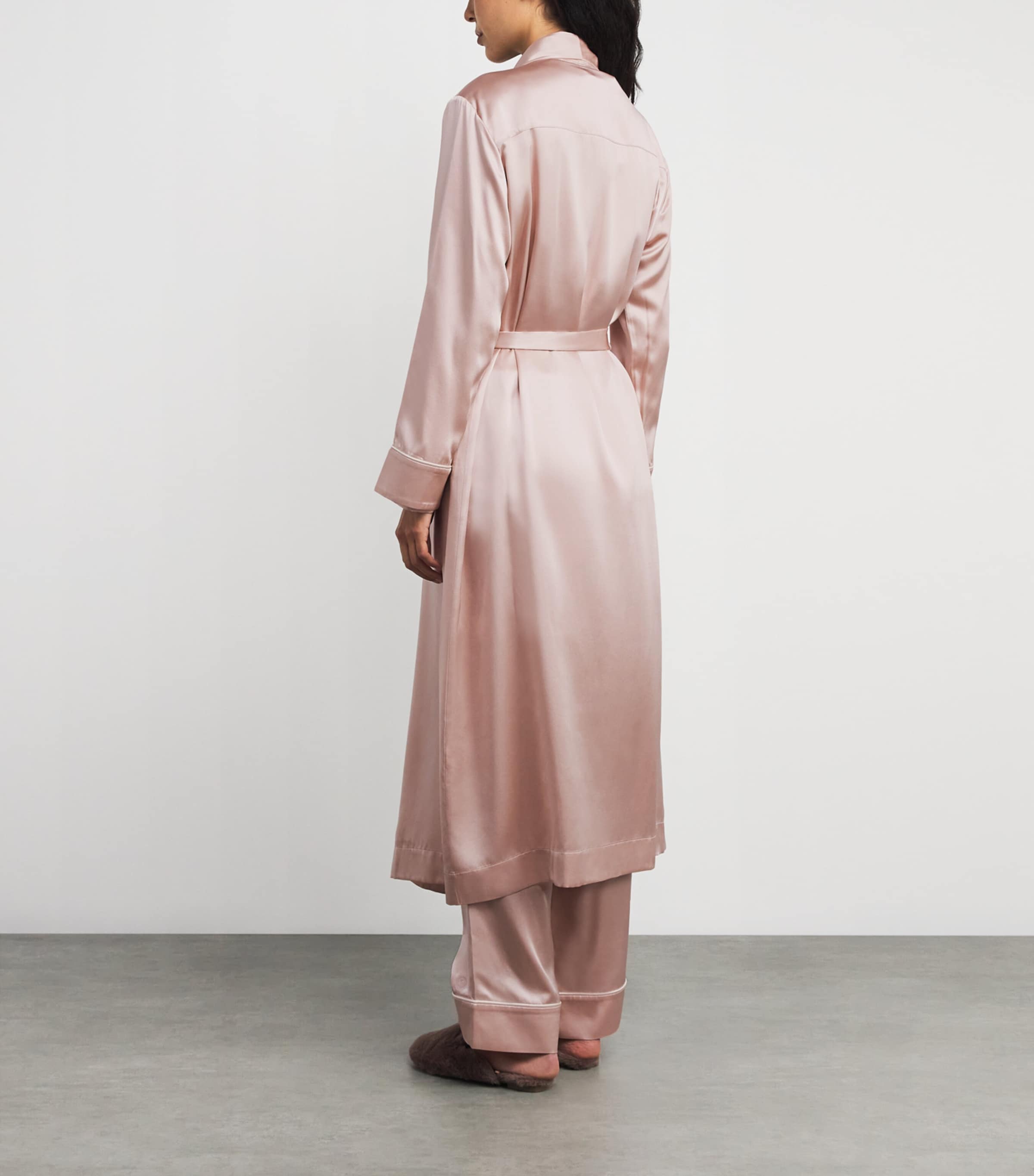 Silk Satin Robe PINK Image 4