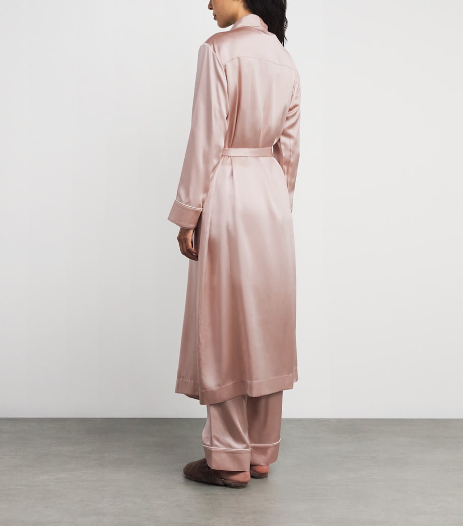 Silk Satin Robe PINK Image 4