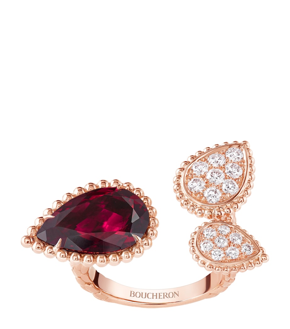 Rose Gold, Diamond and Garnet Serpent Bohème Ring PINK GOLD Image 1